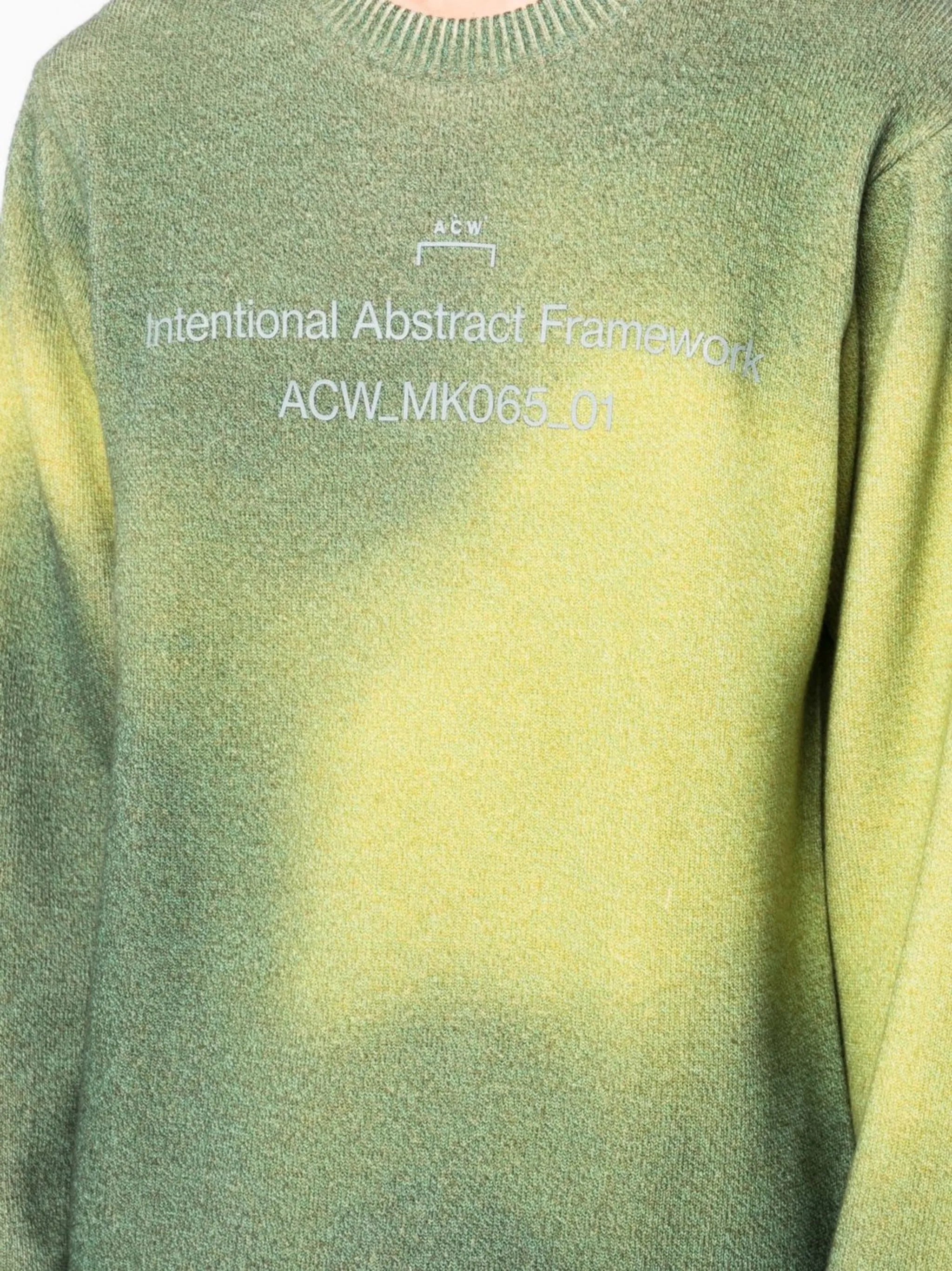 two-tone knit jumper
