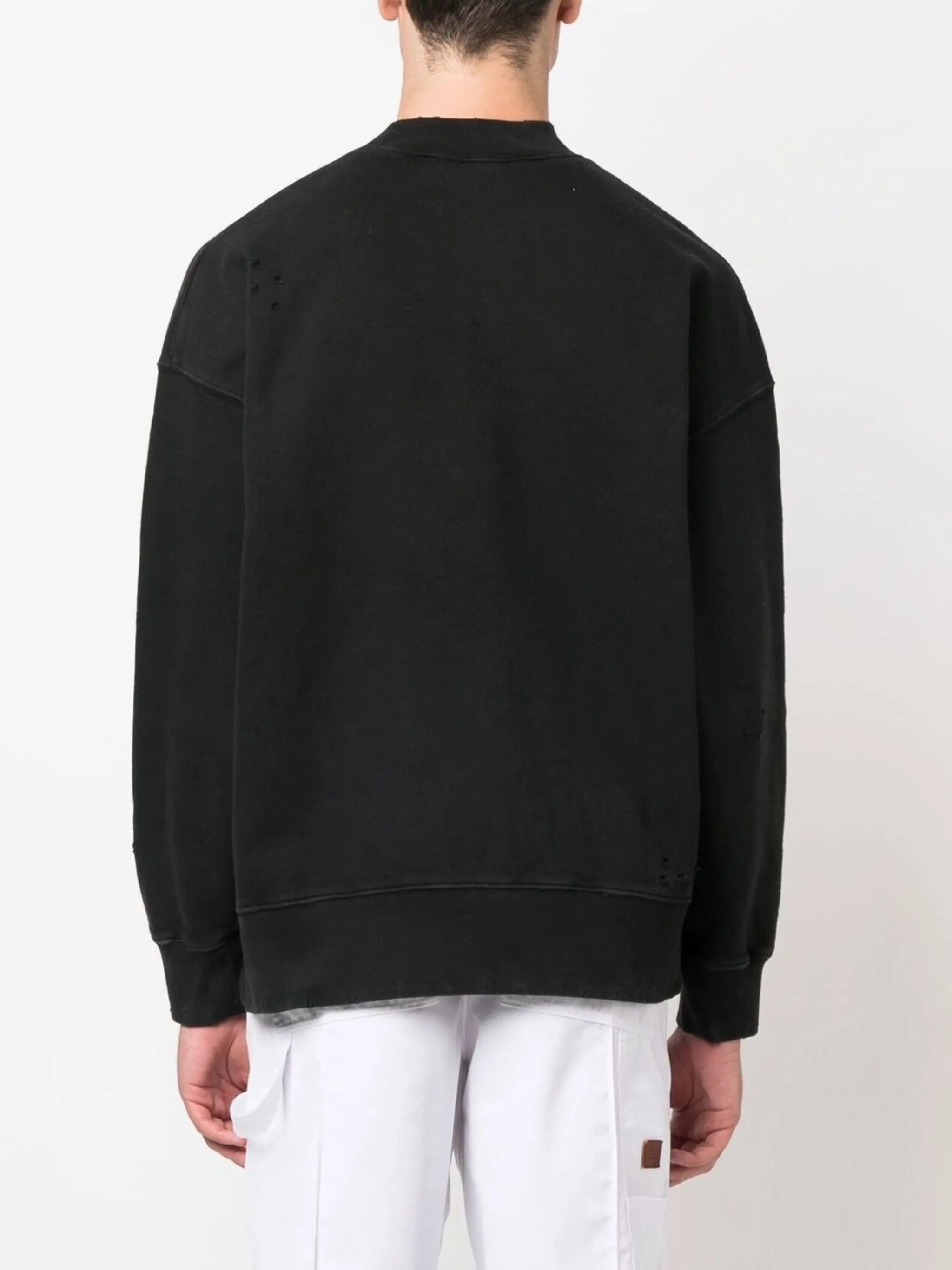 Burning Logo-print distressed sweatshirt