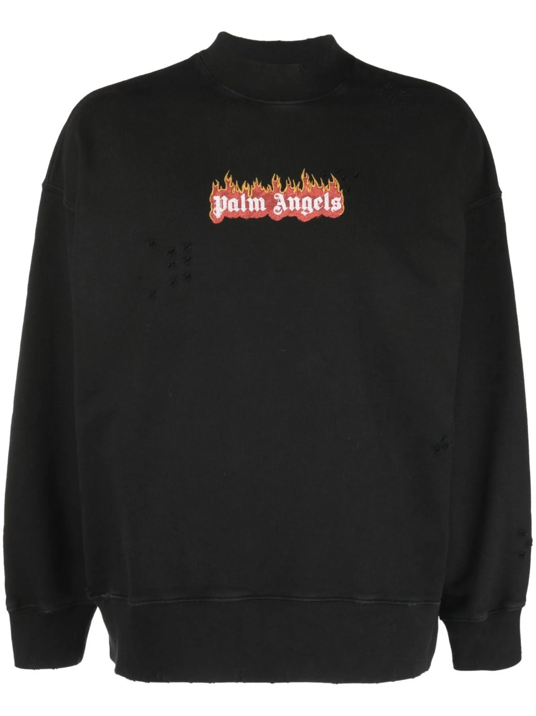 Burning Logo-print distressed sweatshirt