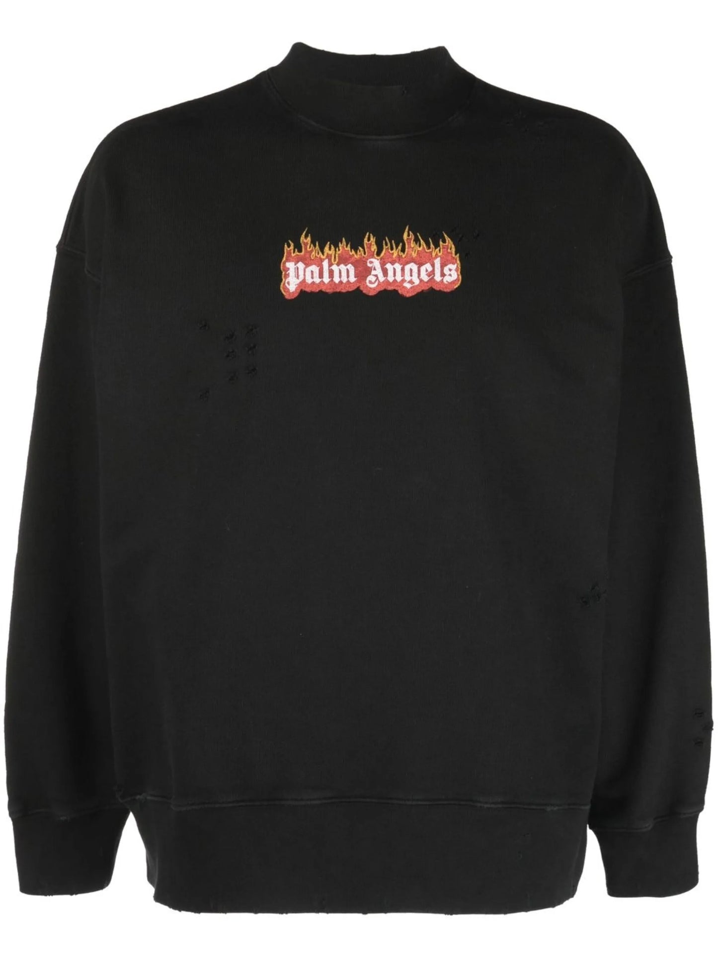 Burning Logo-print distressed sweatshirt