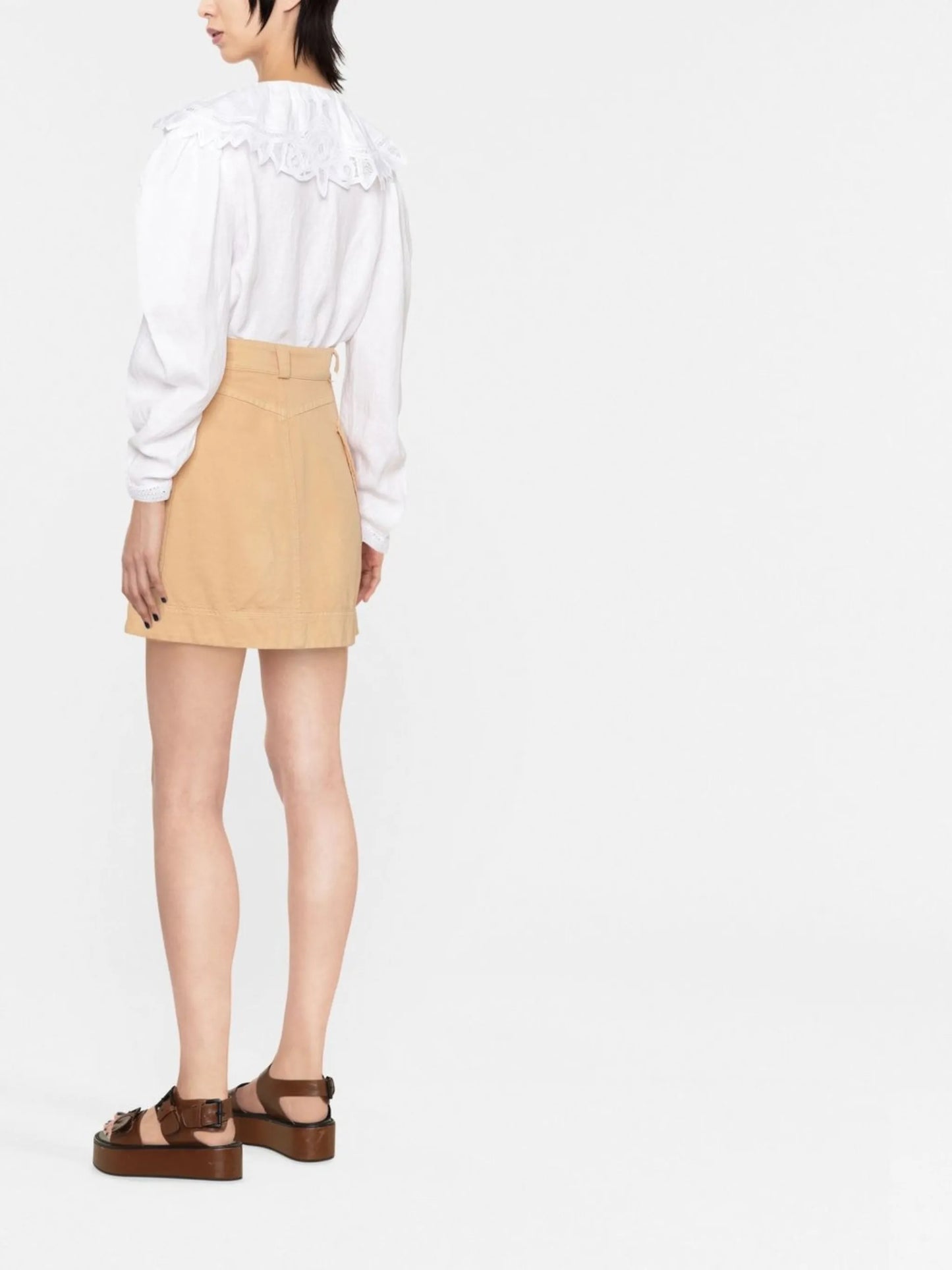broderie anglaise collar blouse