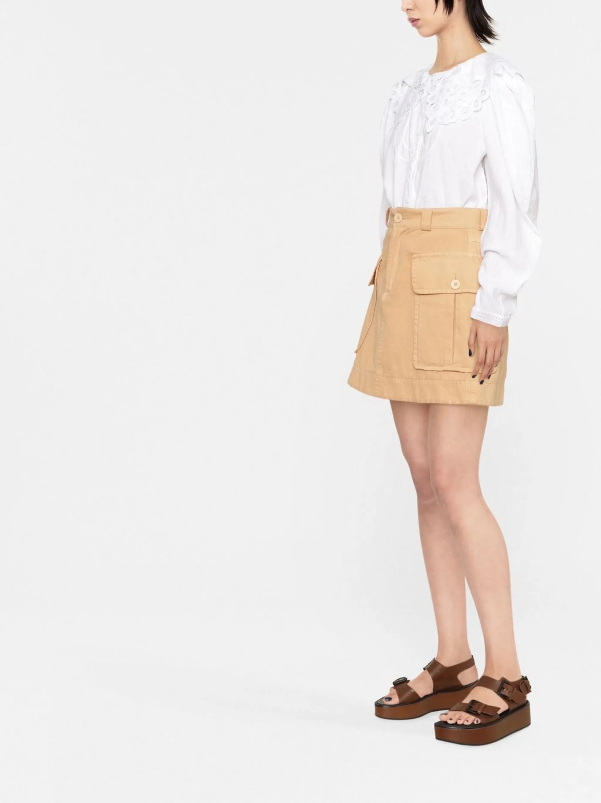 broderie anglaise collar blouse