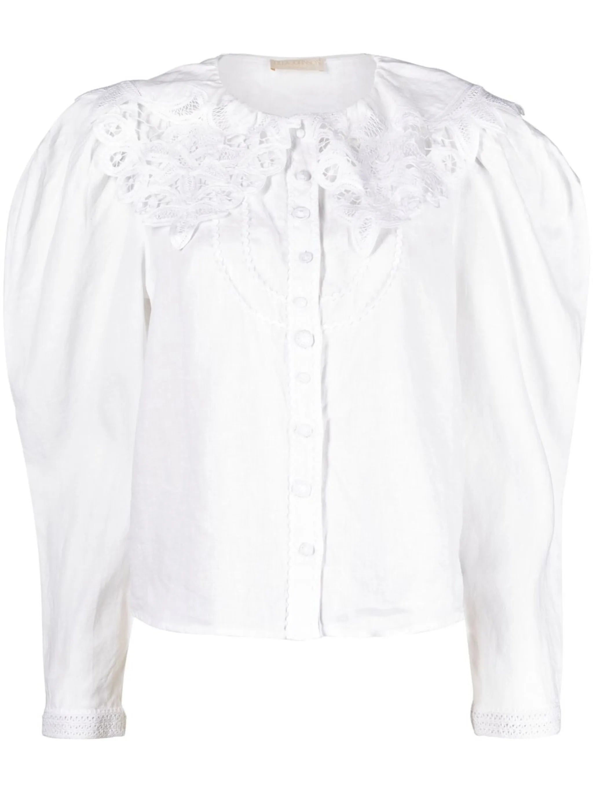 broderie anglaise collar blouse