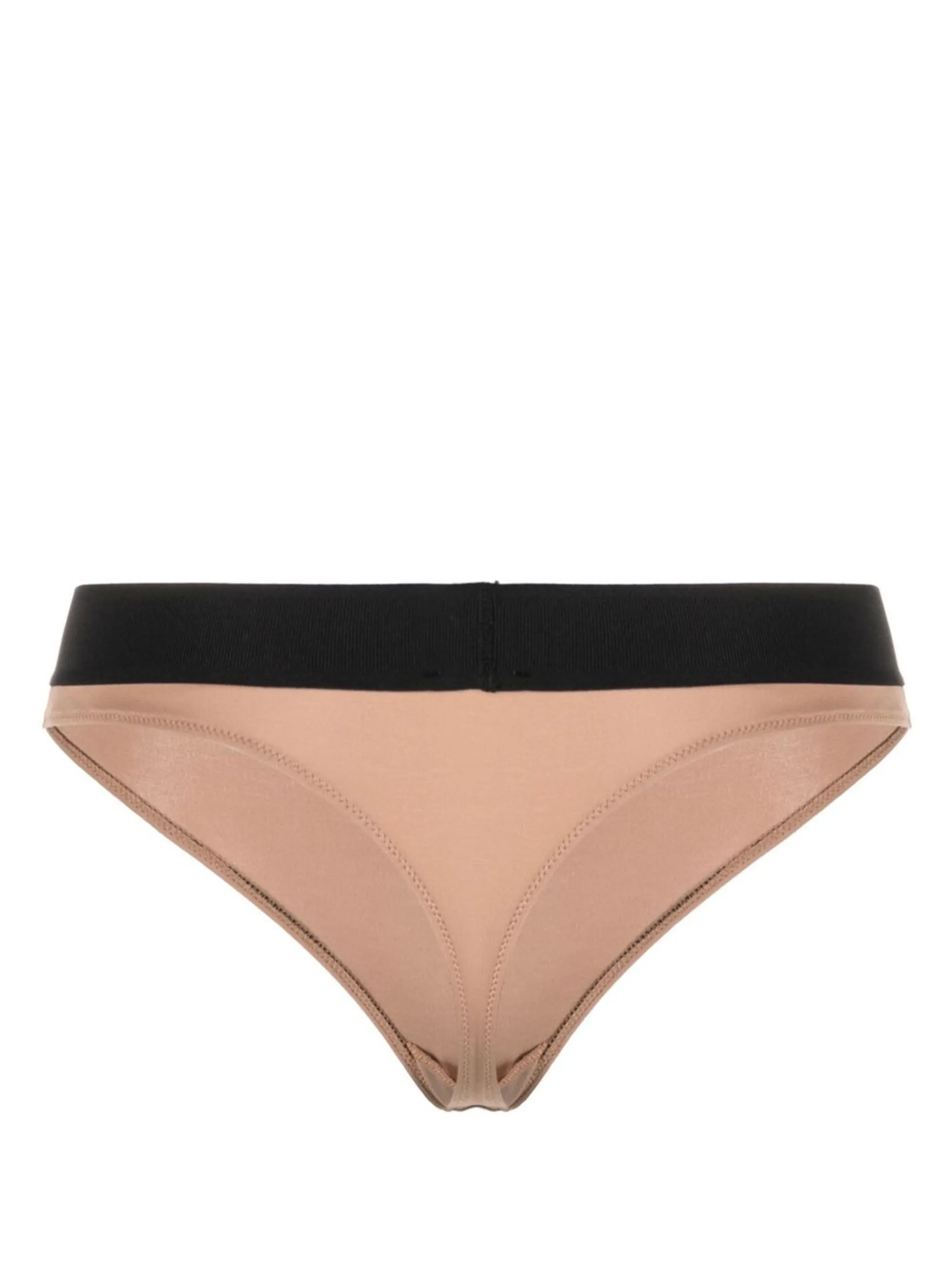 logo-waistband thong