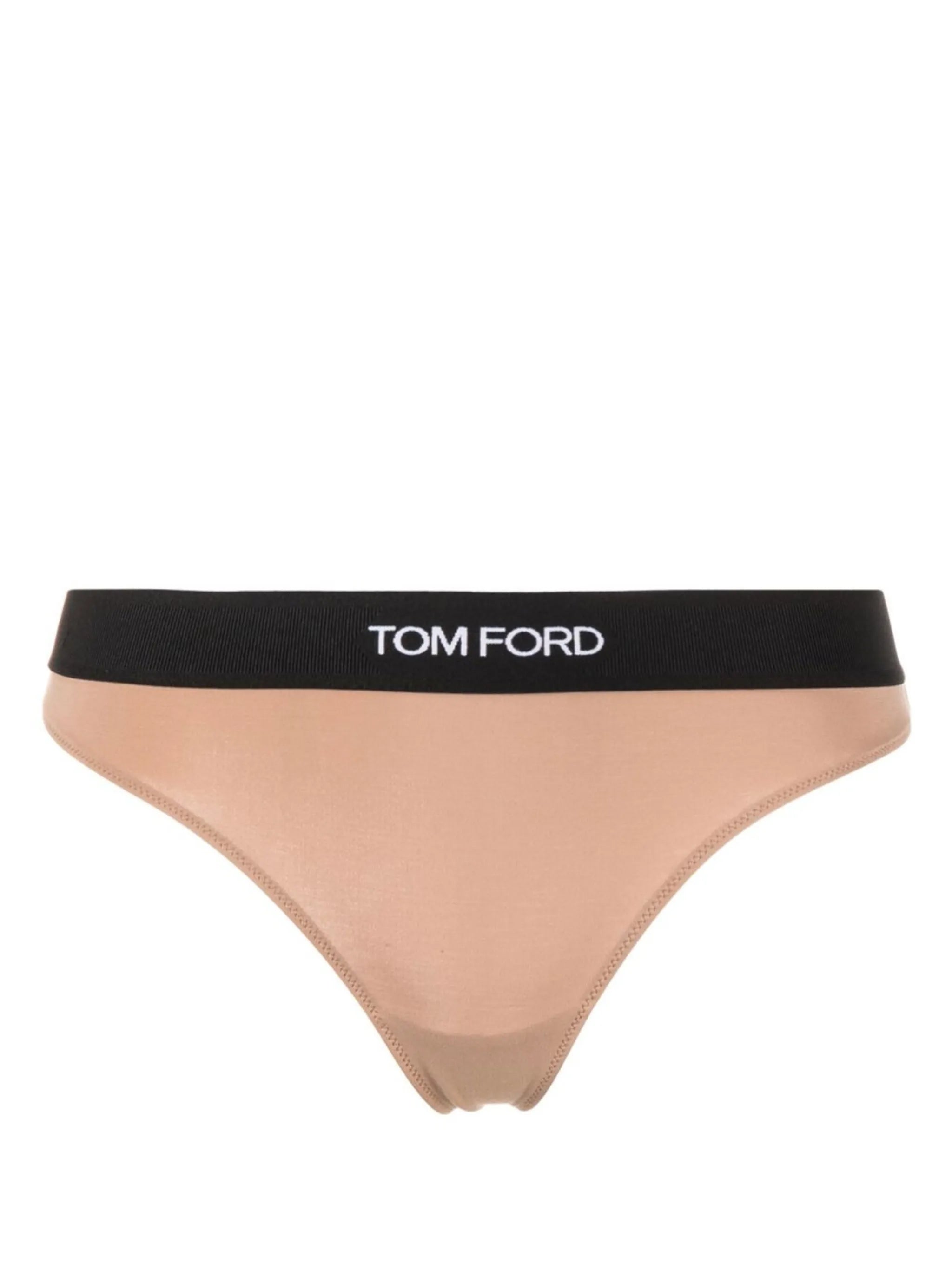 logo-waistband thong