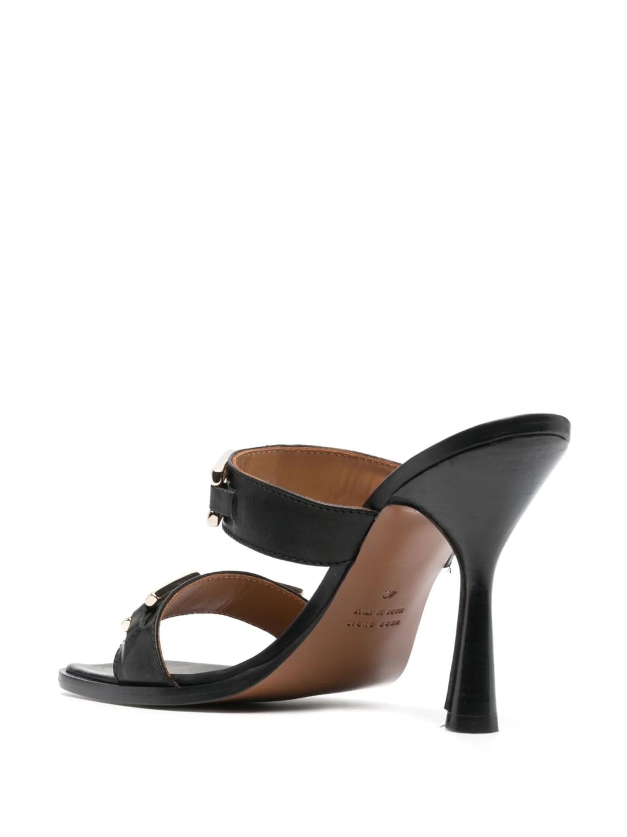 chain-linke leather sandals