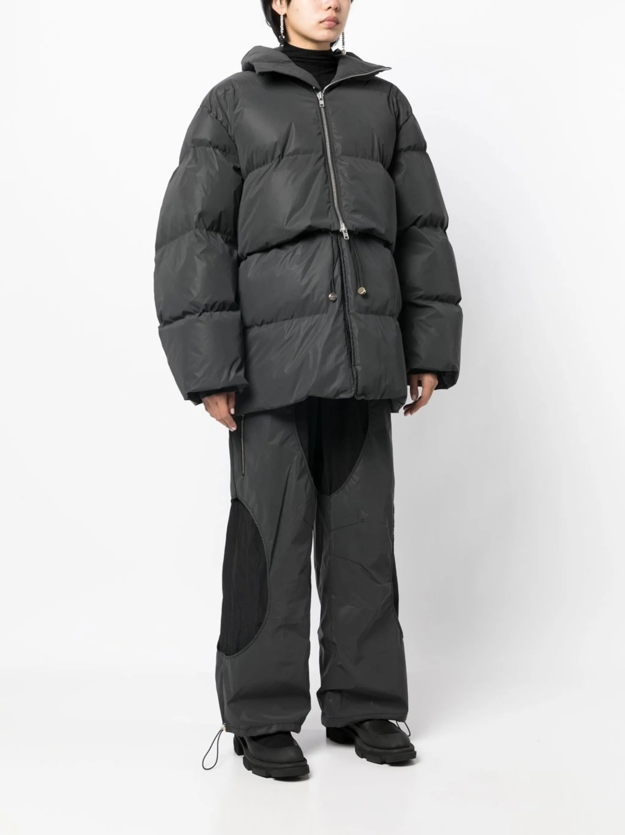 reflective zip-away puffer jacket