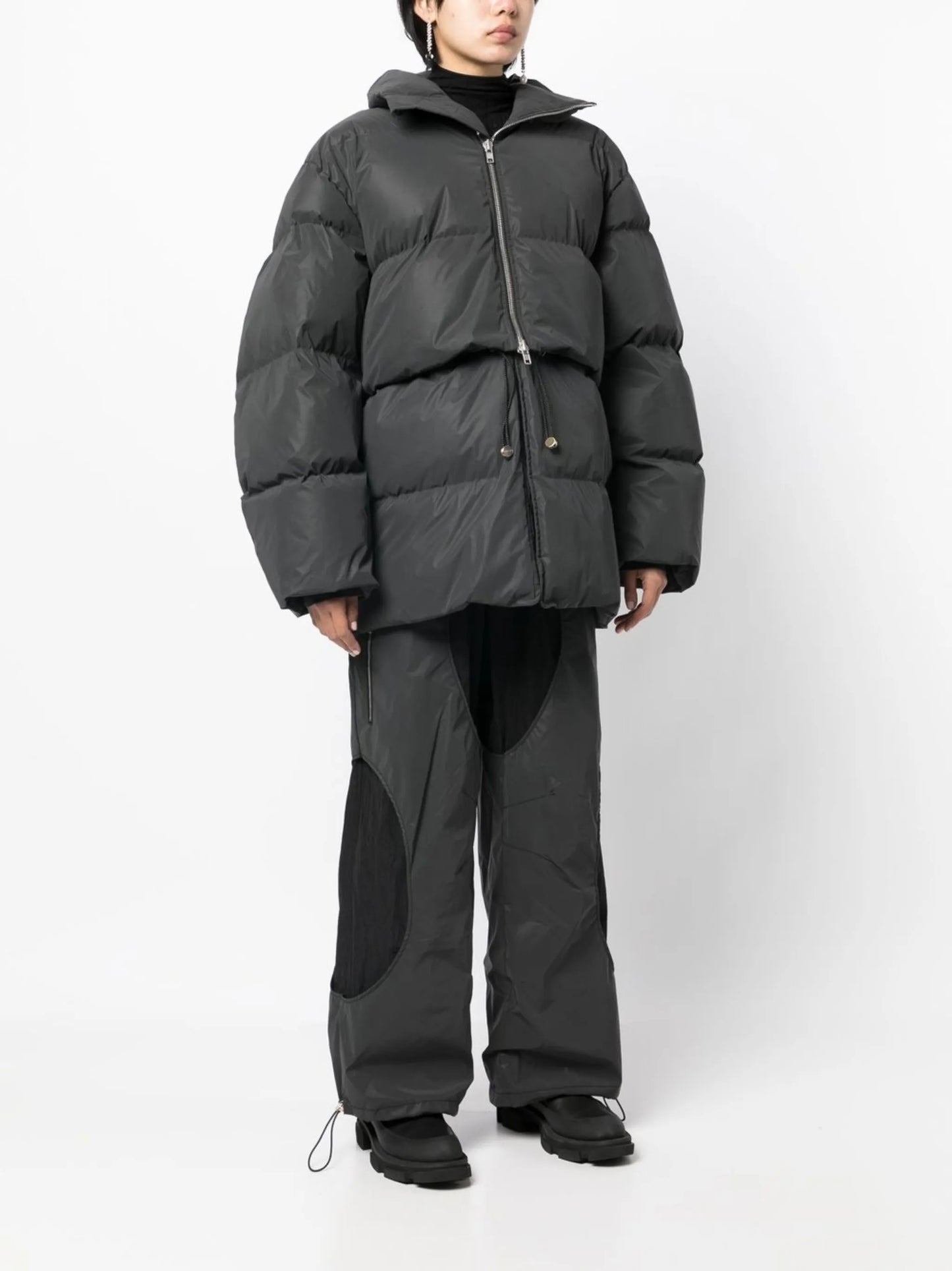 reflective zip-away puffer jacket