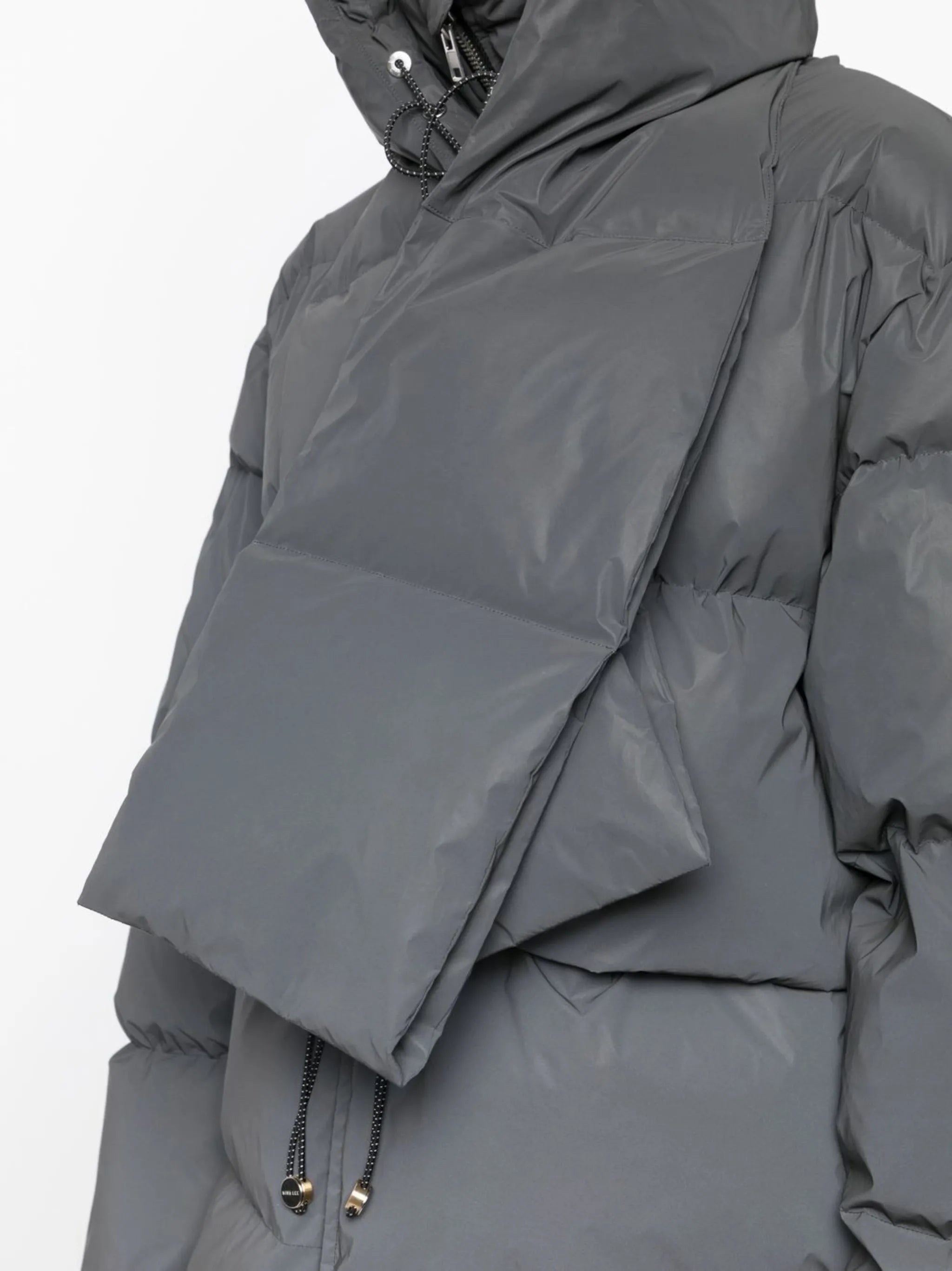 reflective zip-away puffer jacket