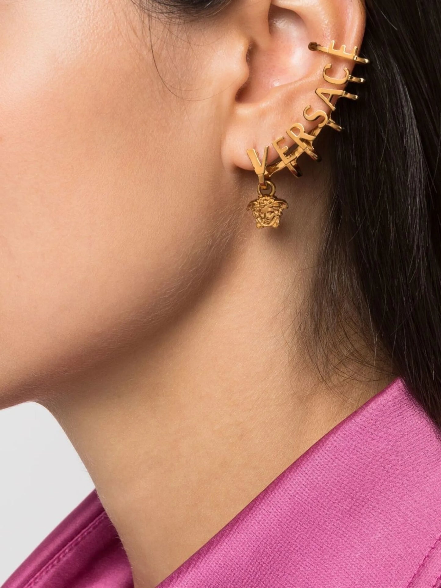 logo-plaque ear cuff