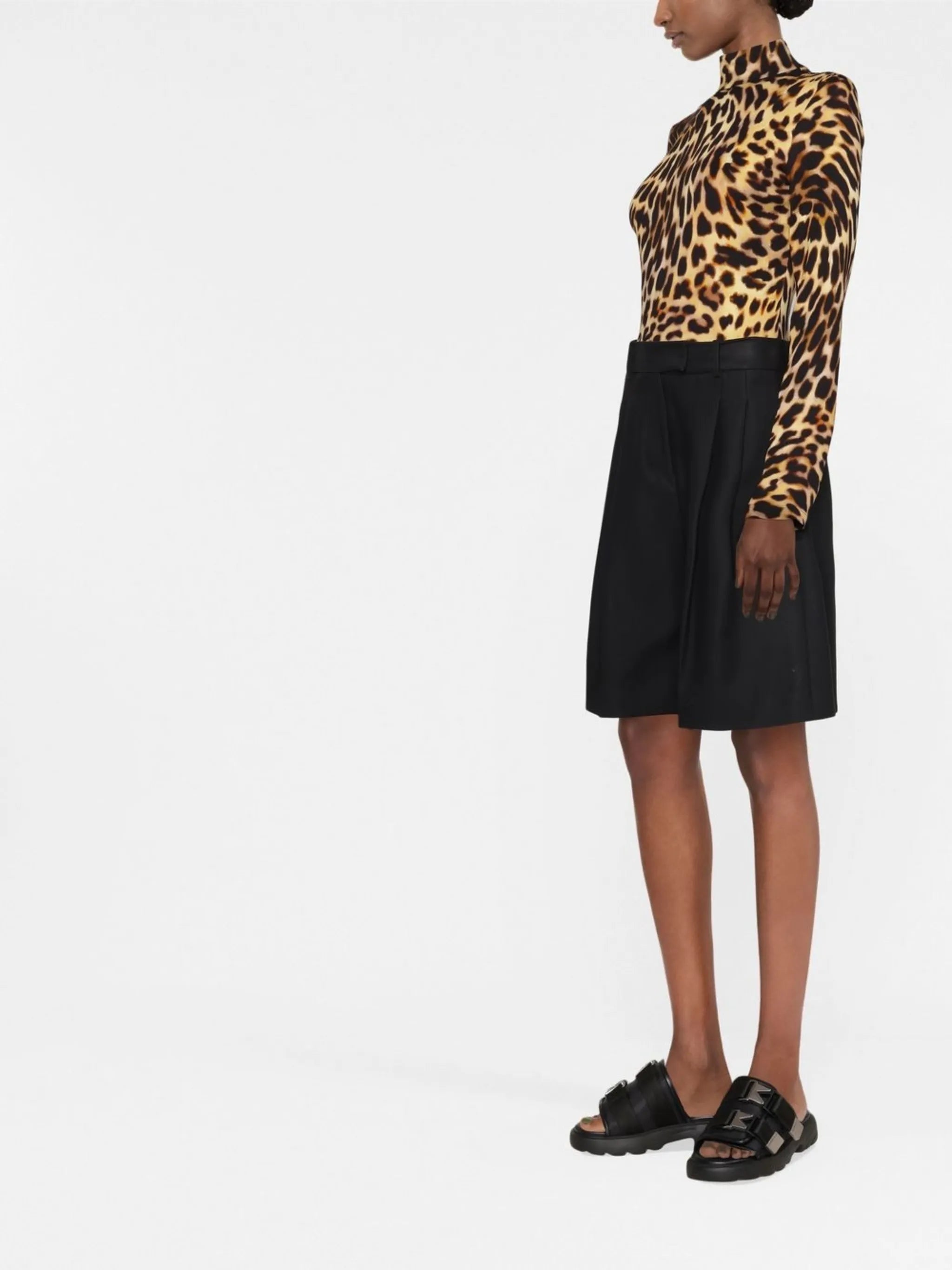 leopard-print bodysuit