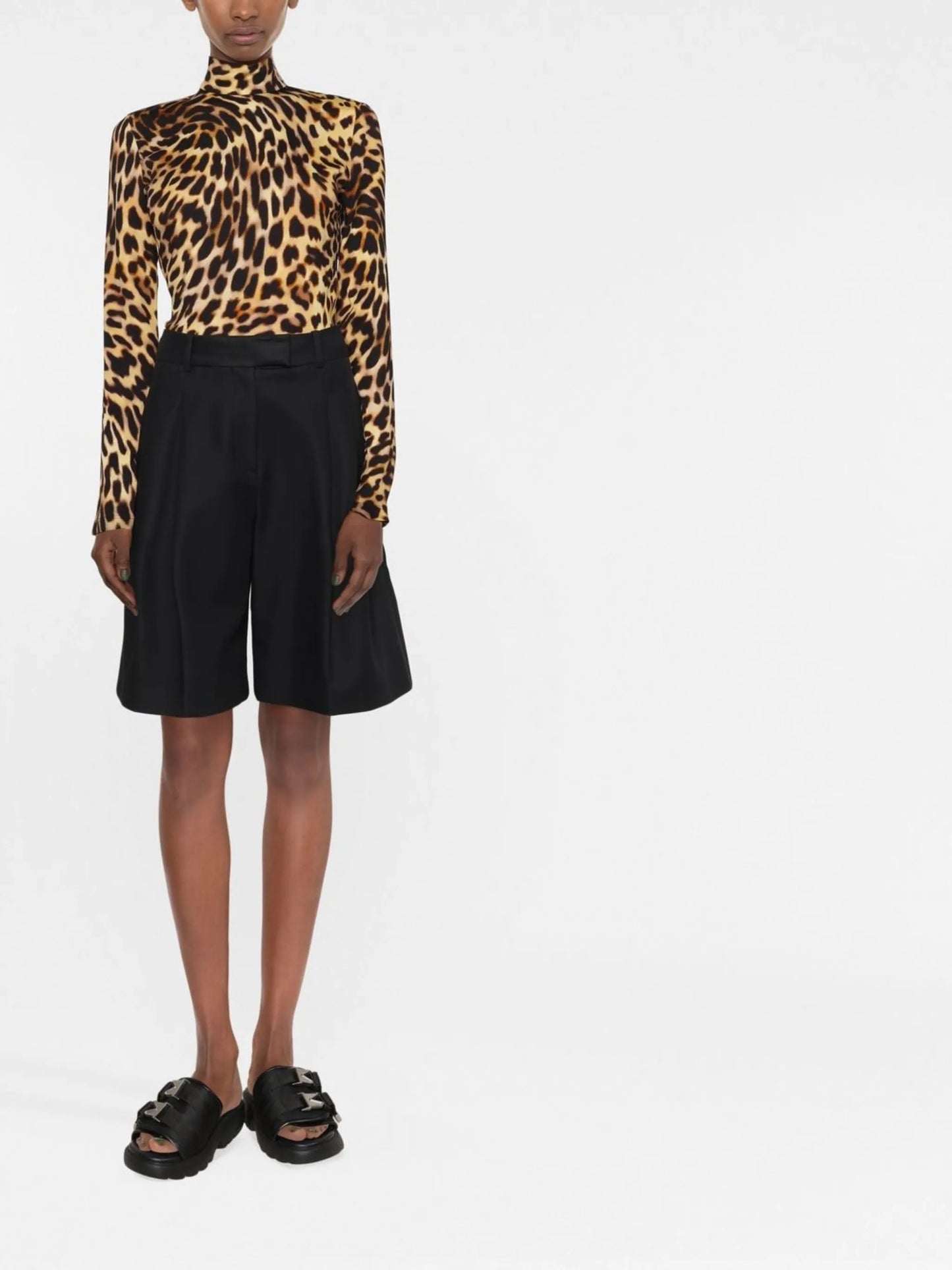 leopard-print bodysuit