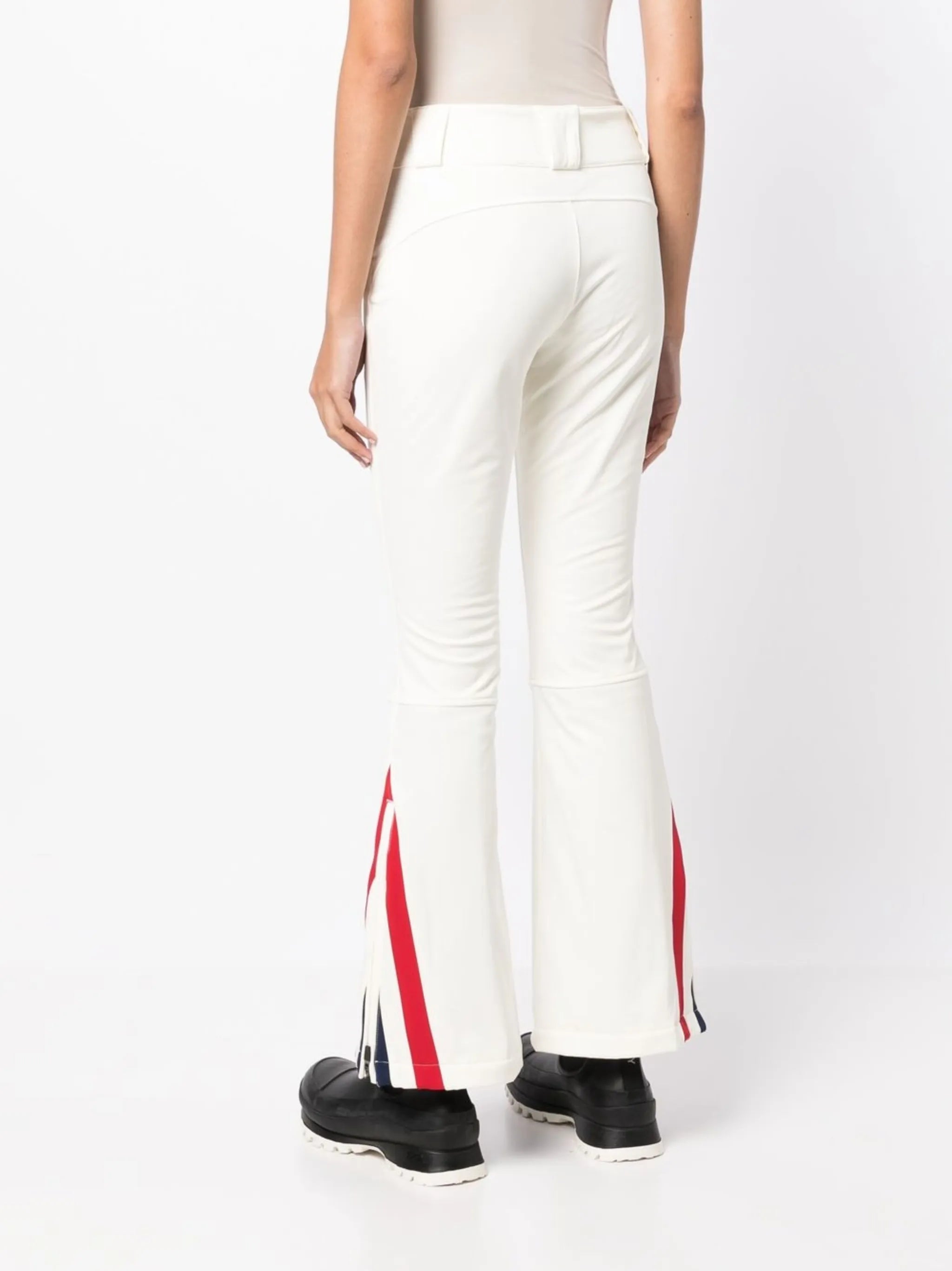 chevron-print flared trousers