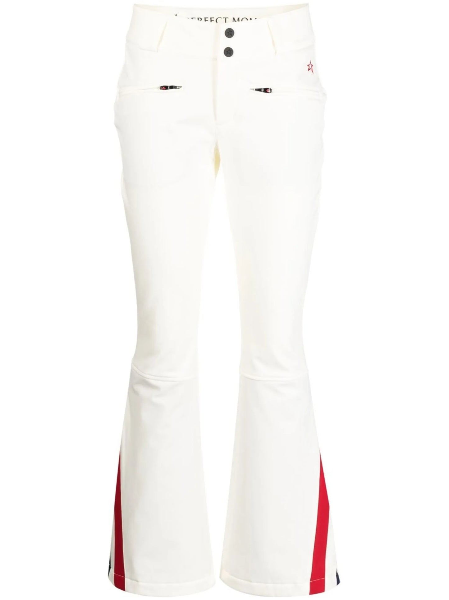 chevron-print flared trousers