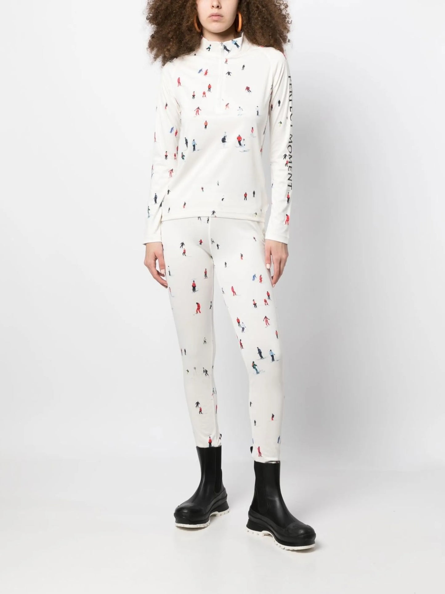 graphic-print thermal leggings