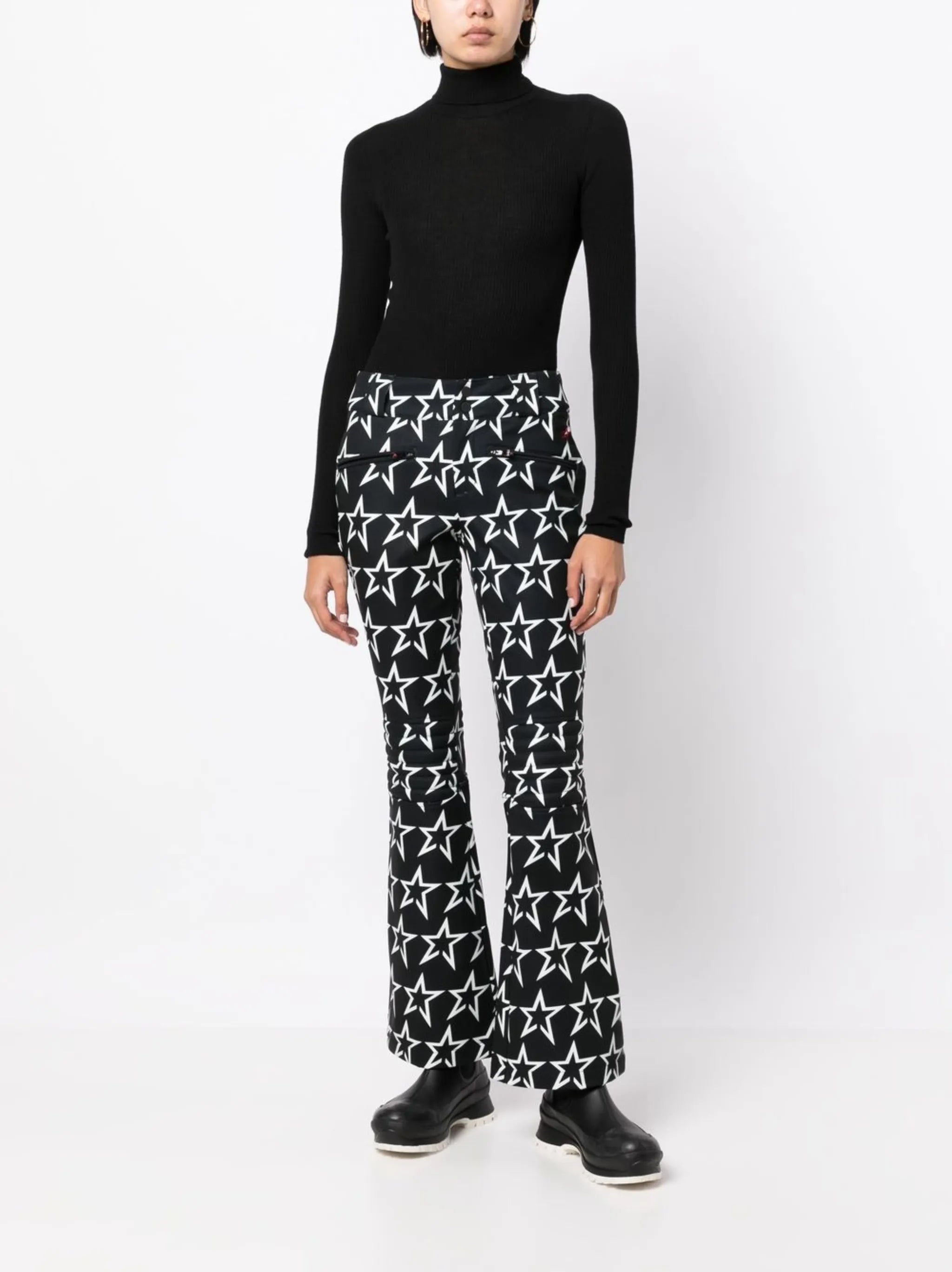 Aurora star-print flared trousers