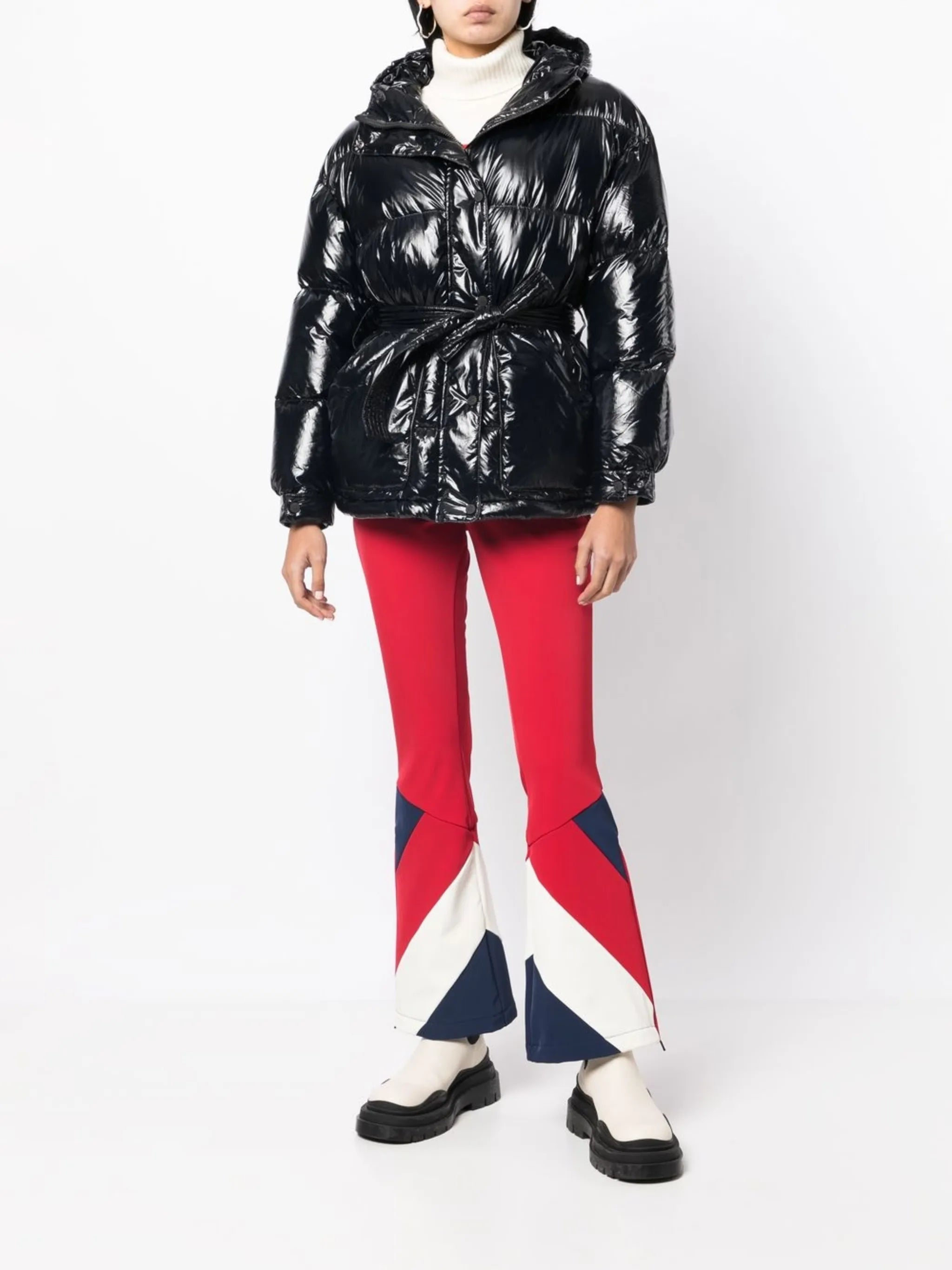 Oversize belted parka
