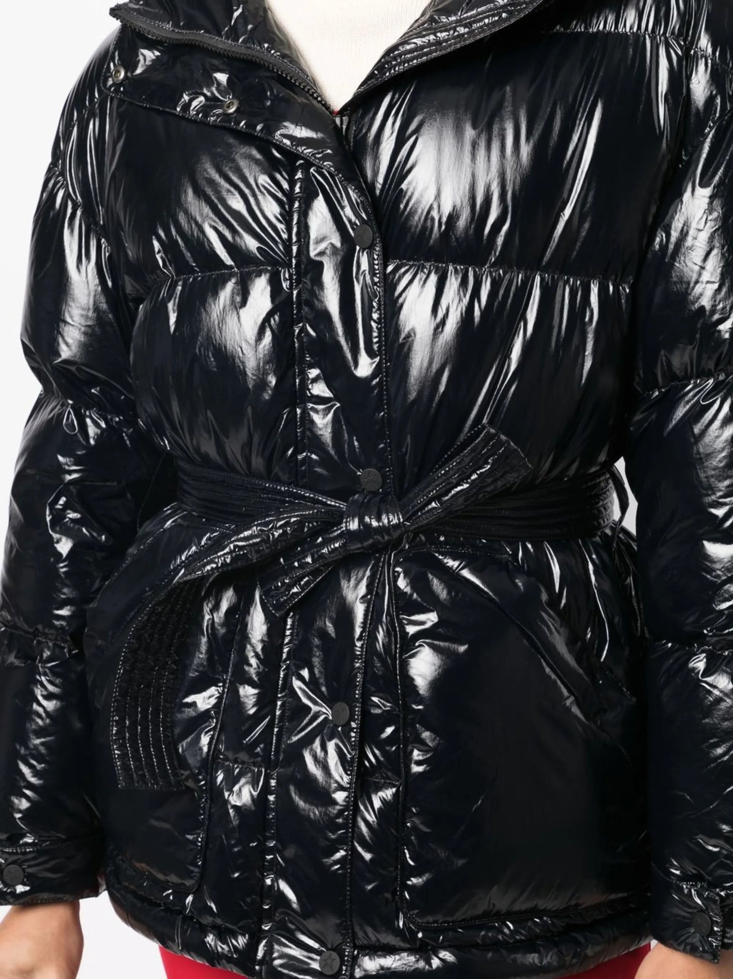 Oversize belted parka