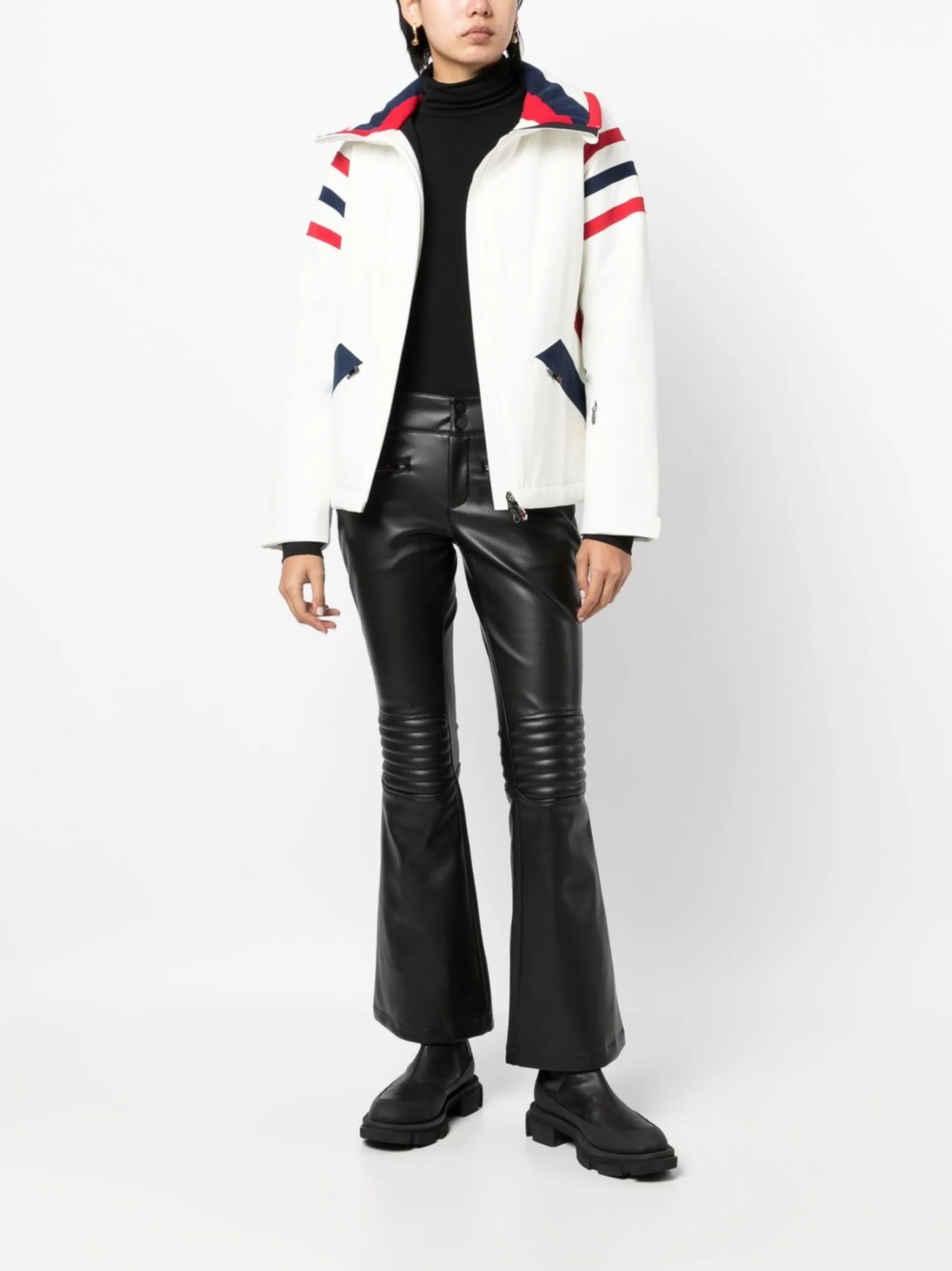 Aurora flared leather trousers