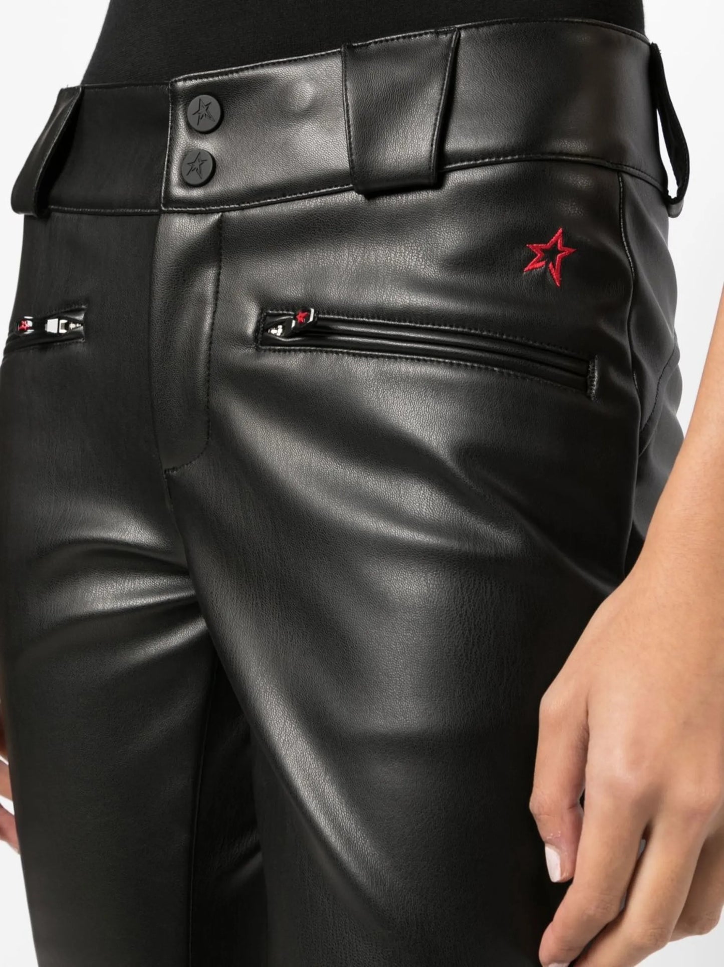 Aurora flared leather trousers