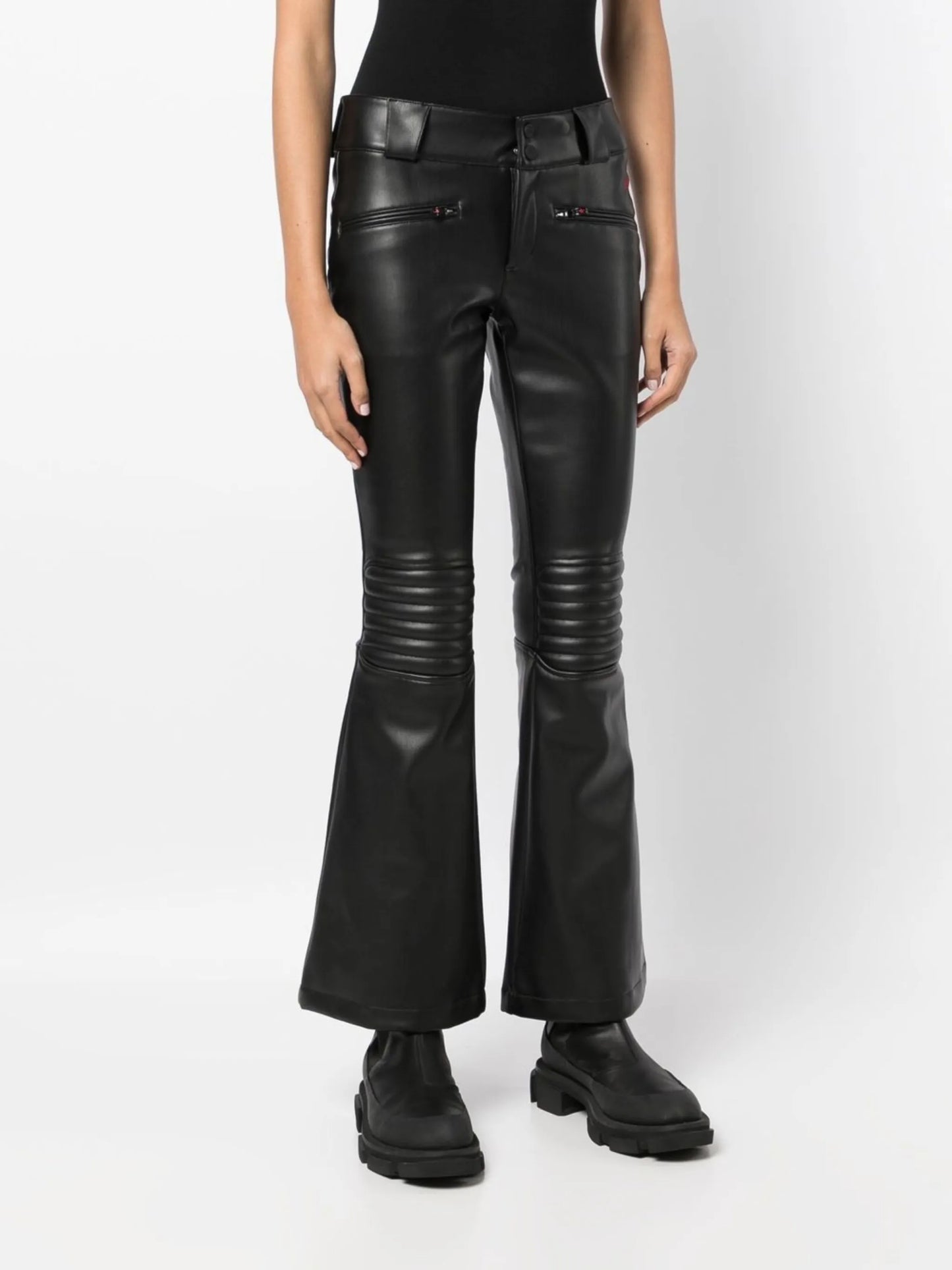 Aurora flared leather trousers