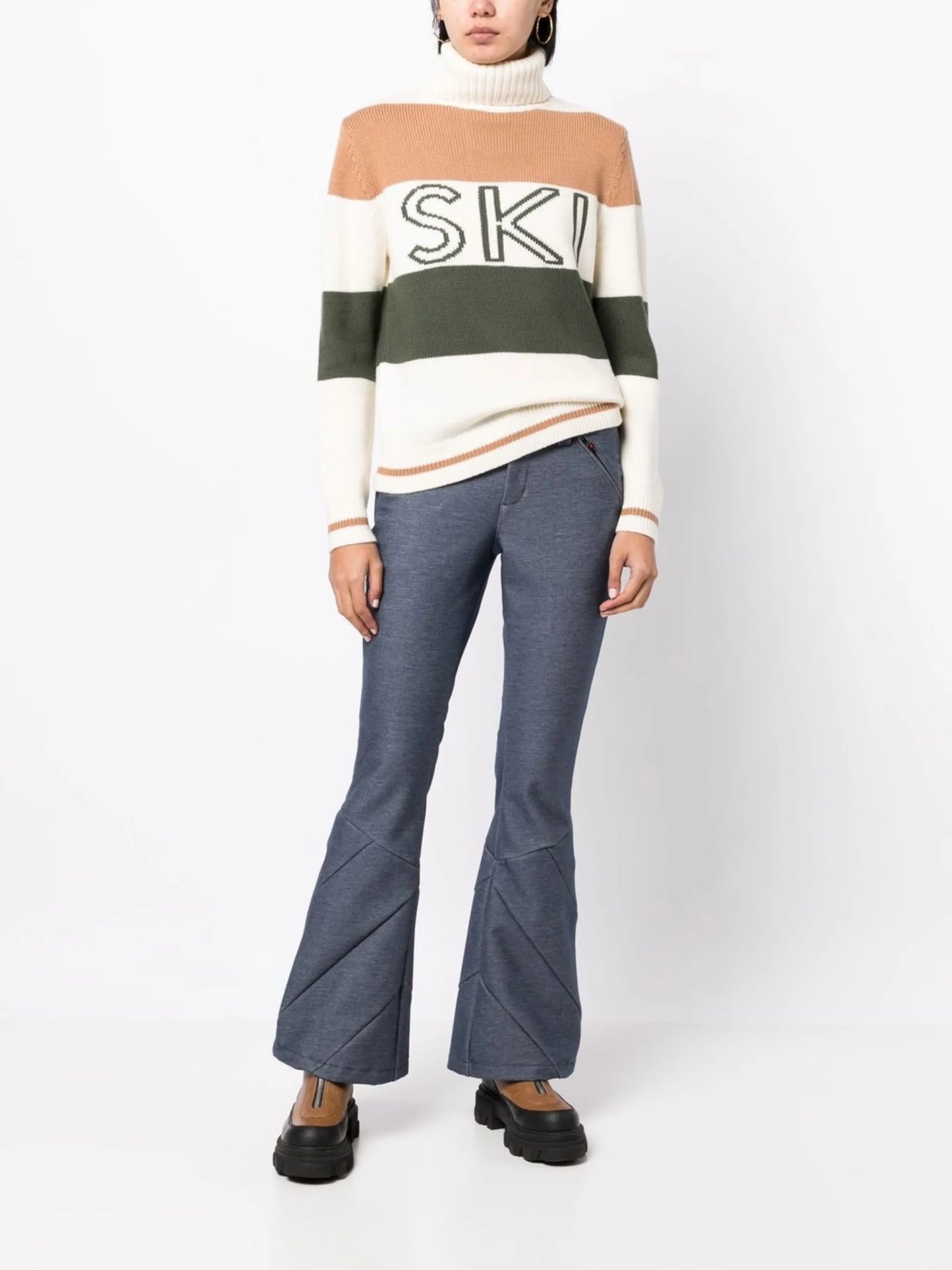 Arctic fleece-lined flared trousers