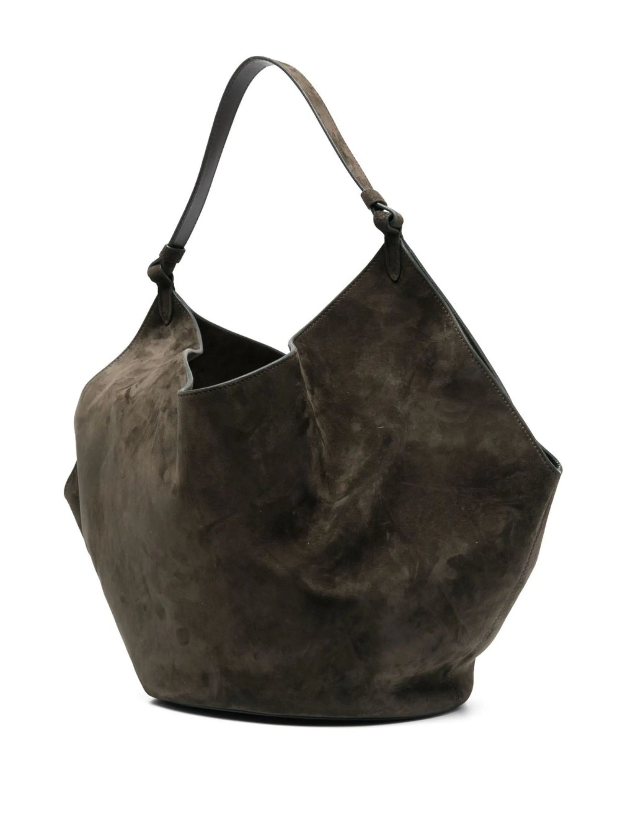 medium Lotus suede tote bag