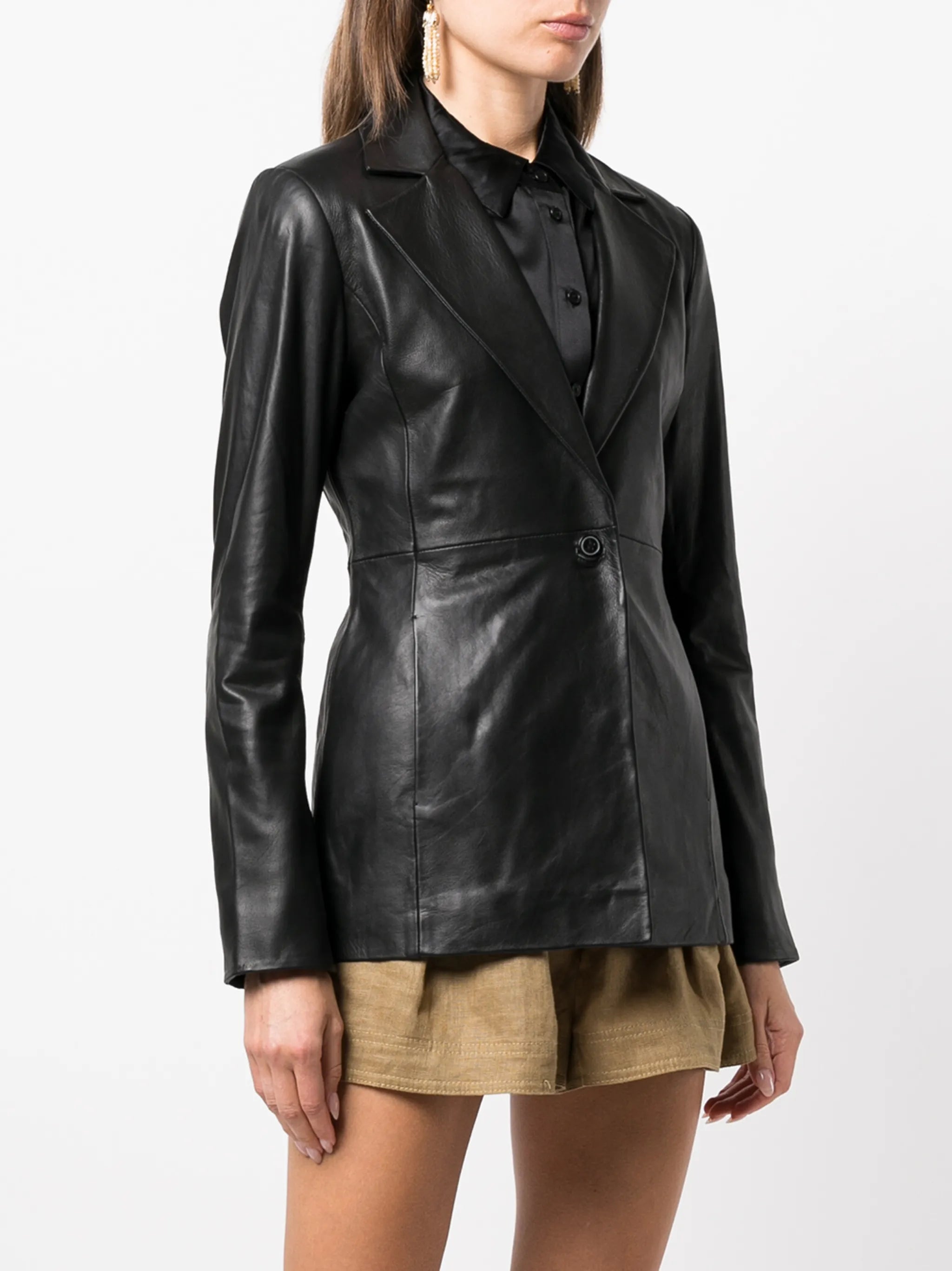 Veda Bowery leather blazer