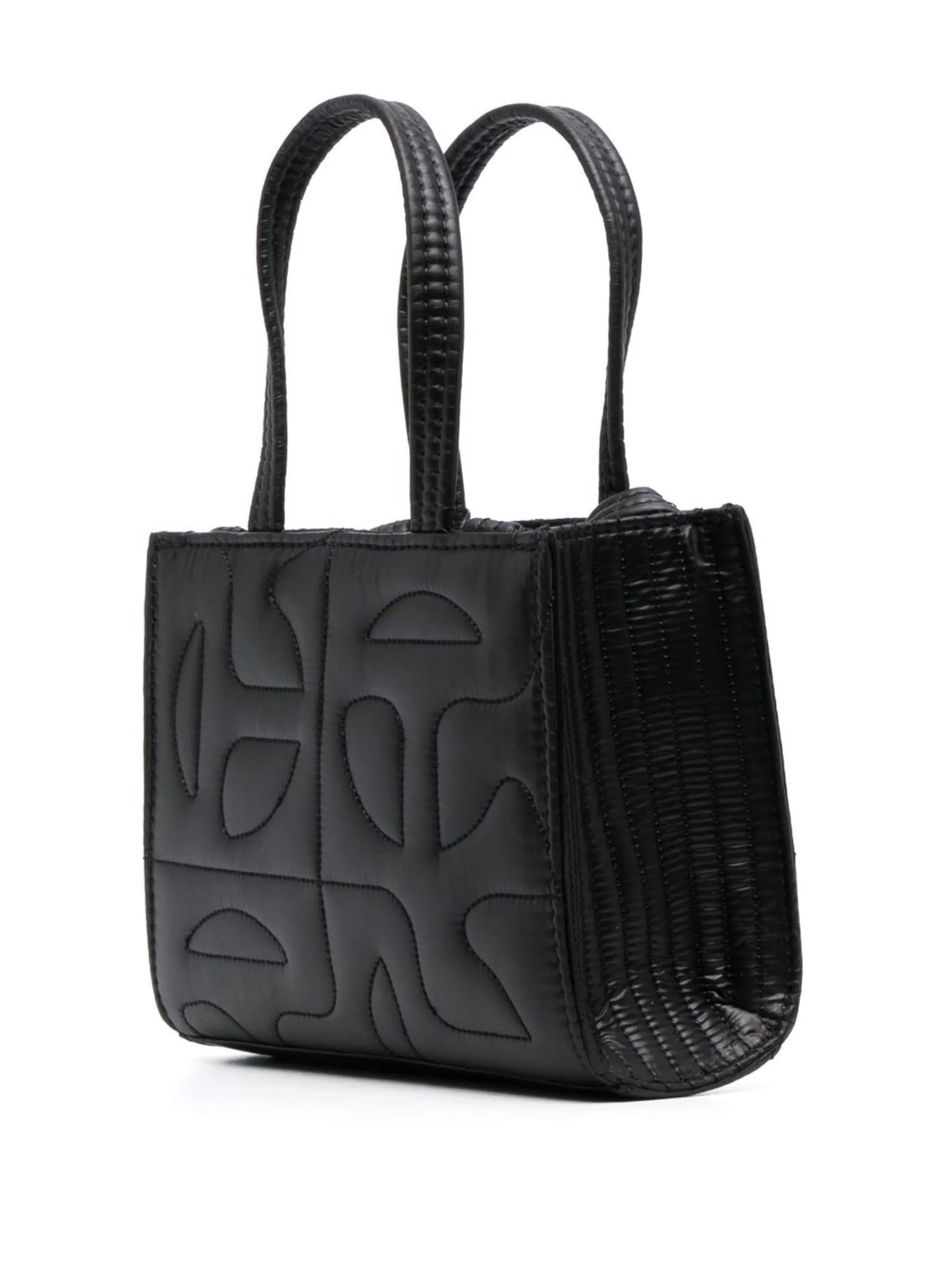 quilted-logo tote bag