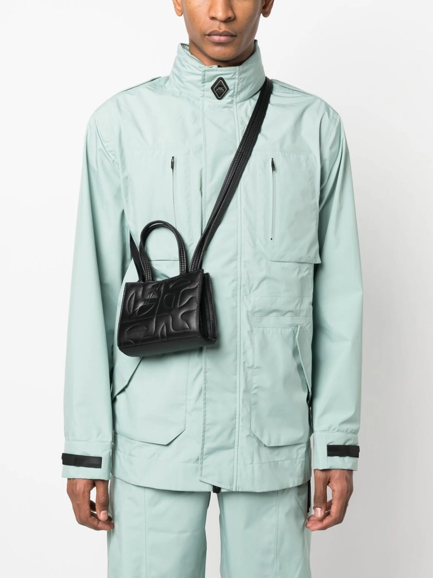 quilted-logo tote bag