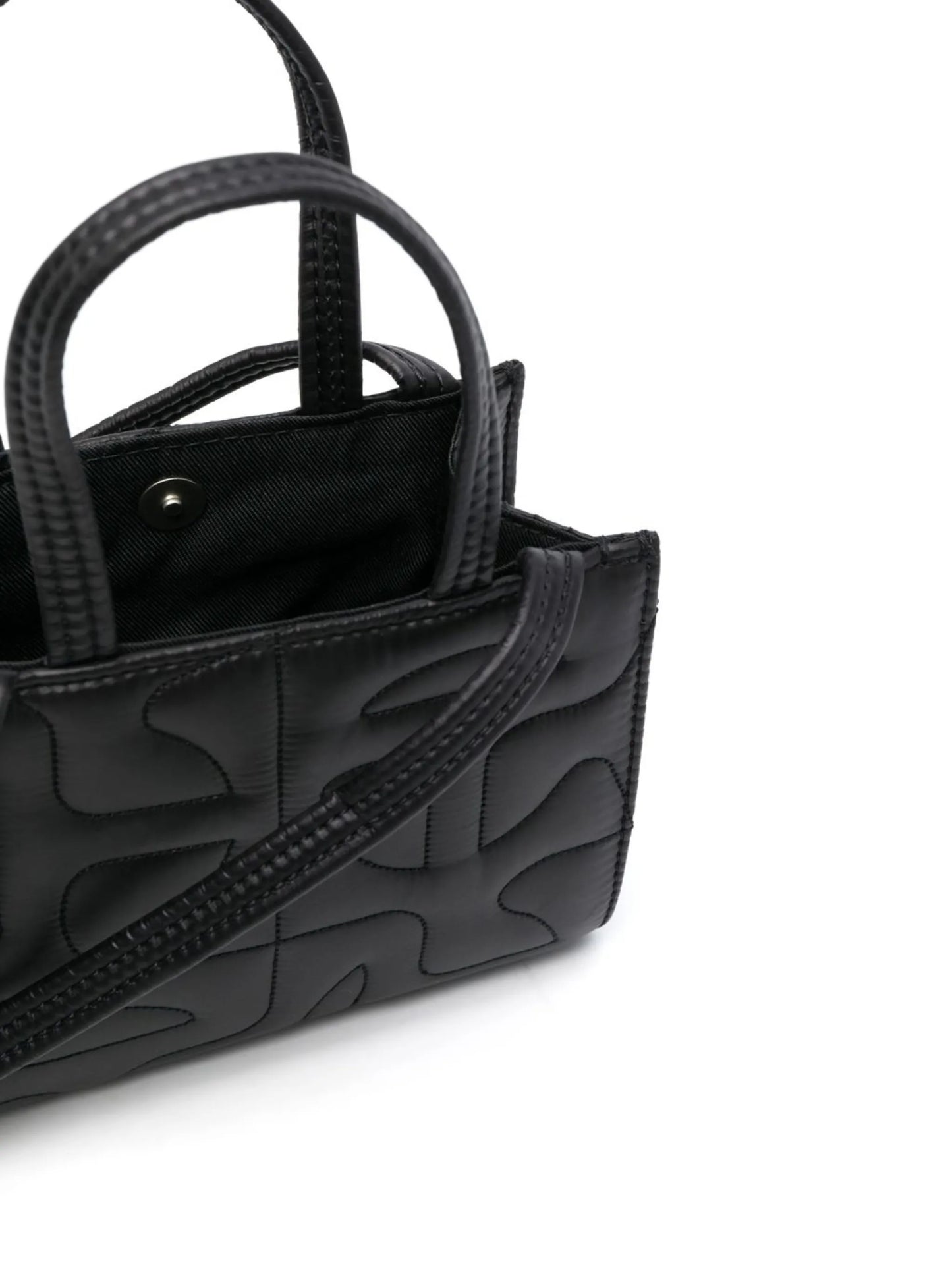 quilted-logo tote bag
