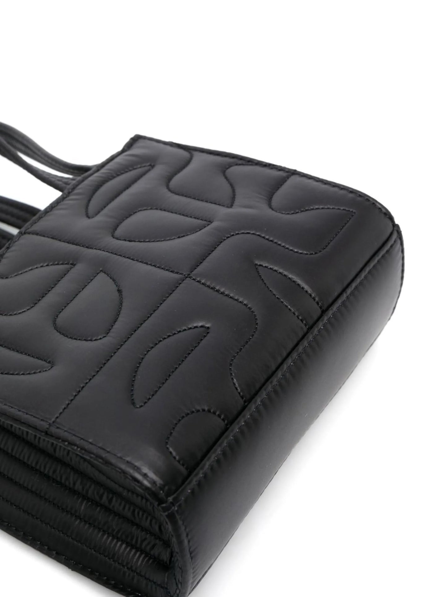 quilted-logo tote bag