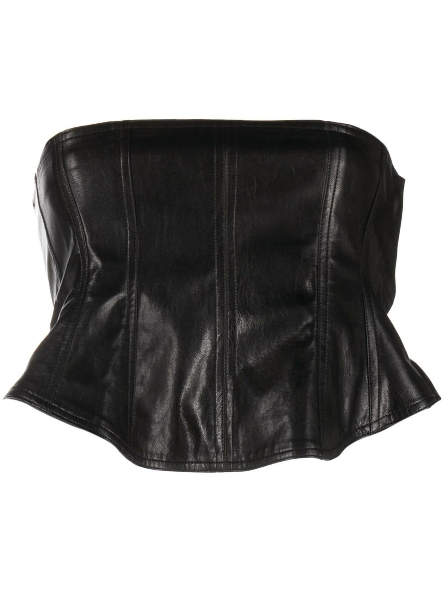 Black Faux Leather Corset
