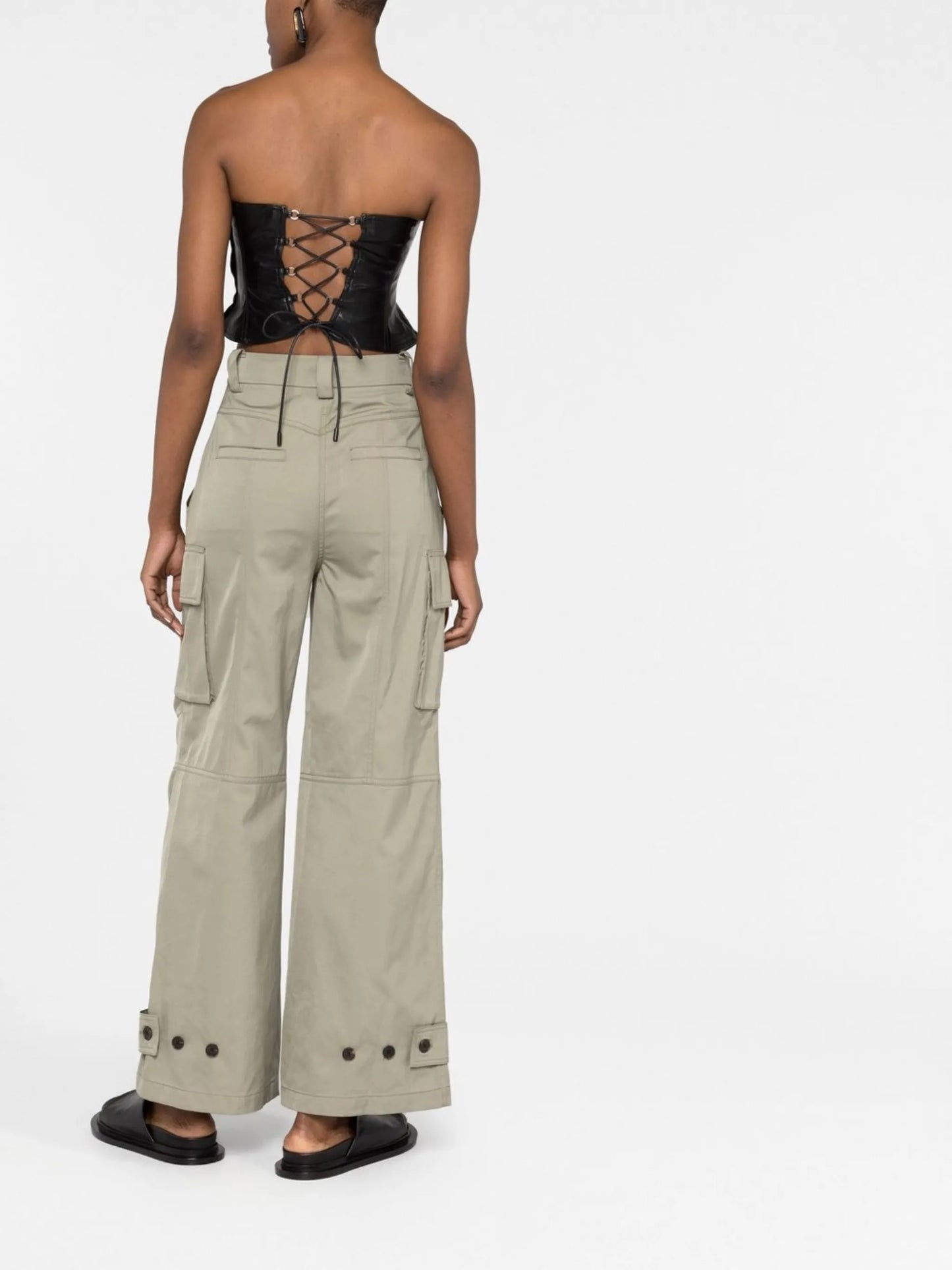 Black Faux Leather Corset