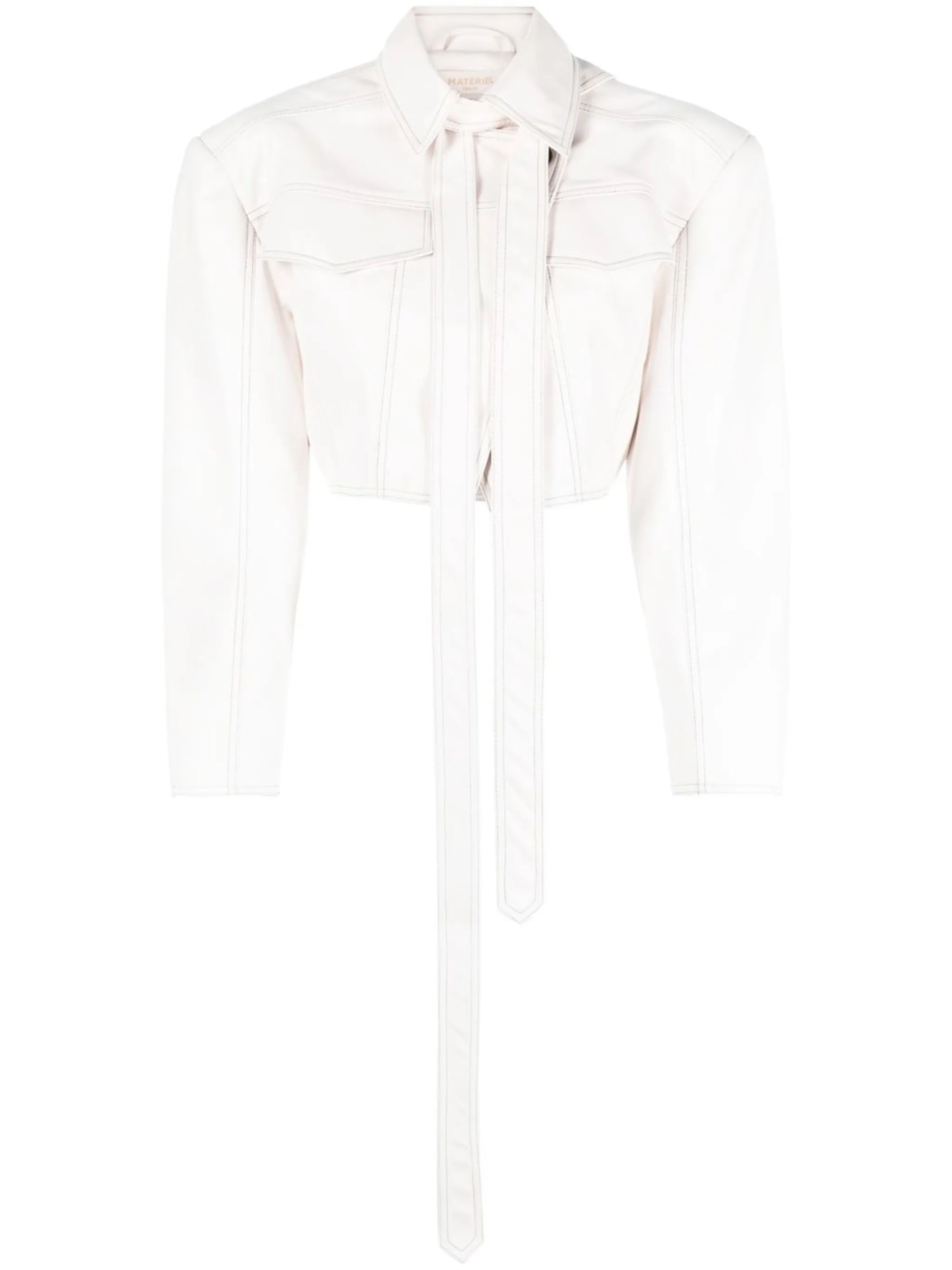stitched cropped jacket