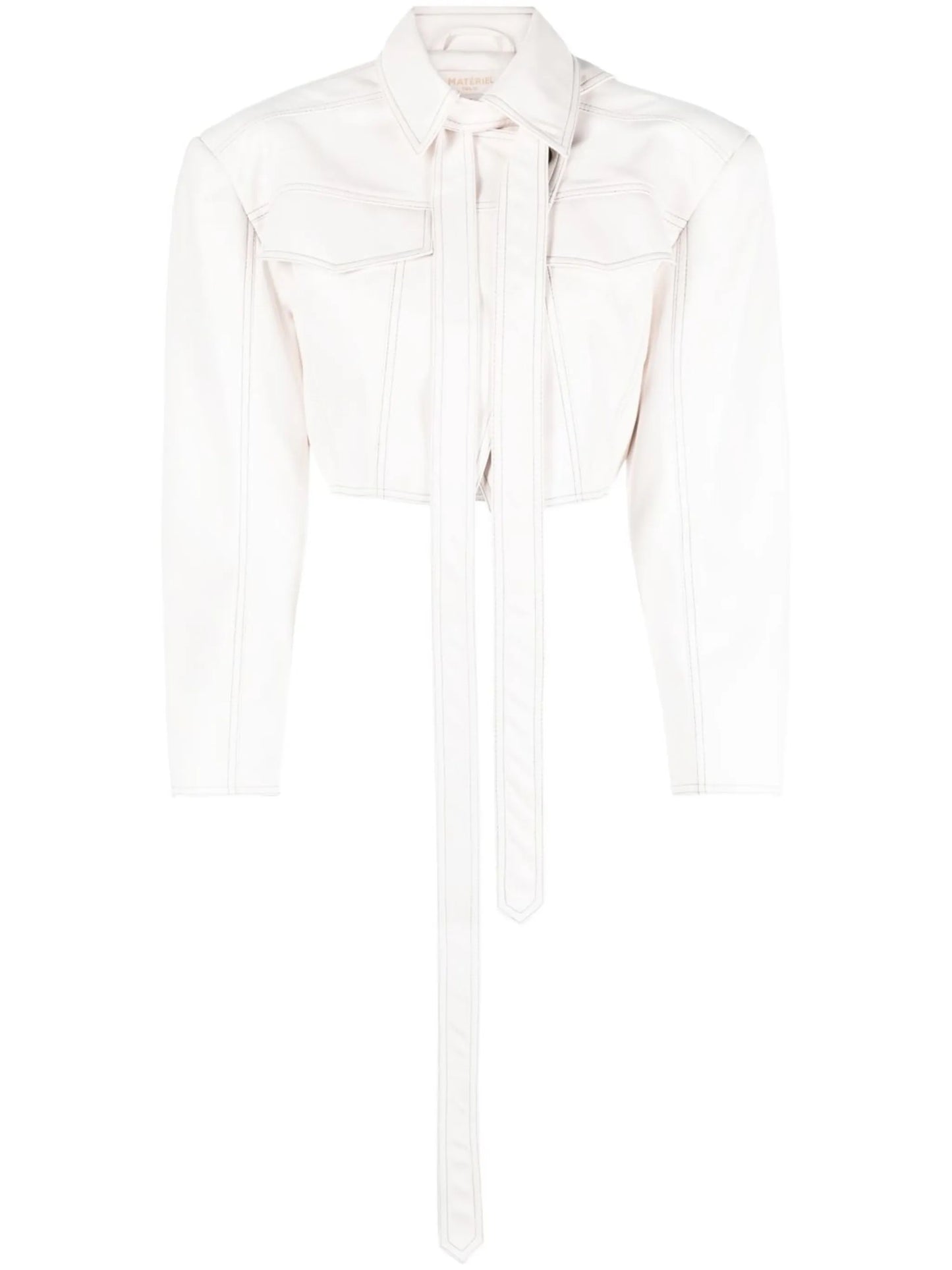 stitched cropped jacket