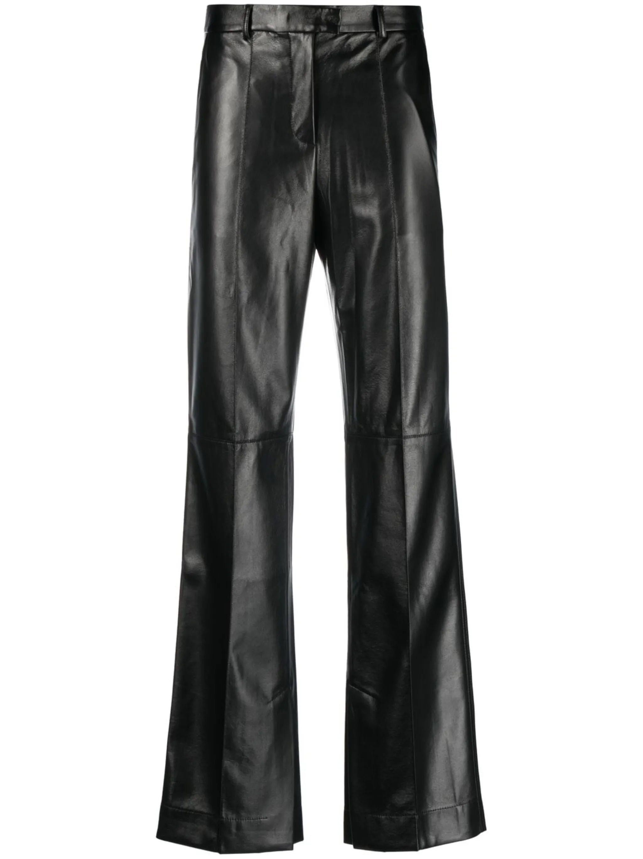 Eco Leather straight-leg trousers