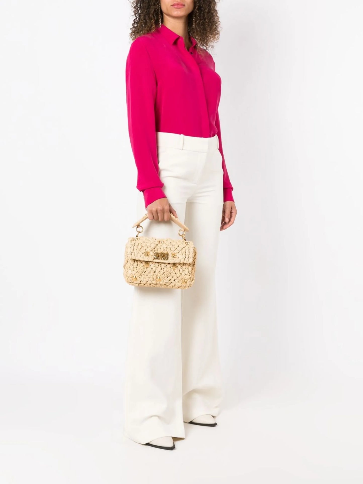 Roman Stud interwoven shoulder bag
