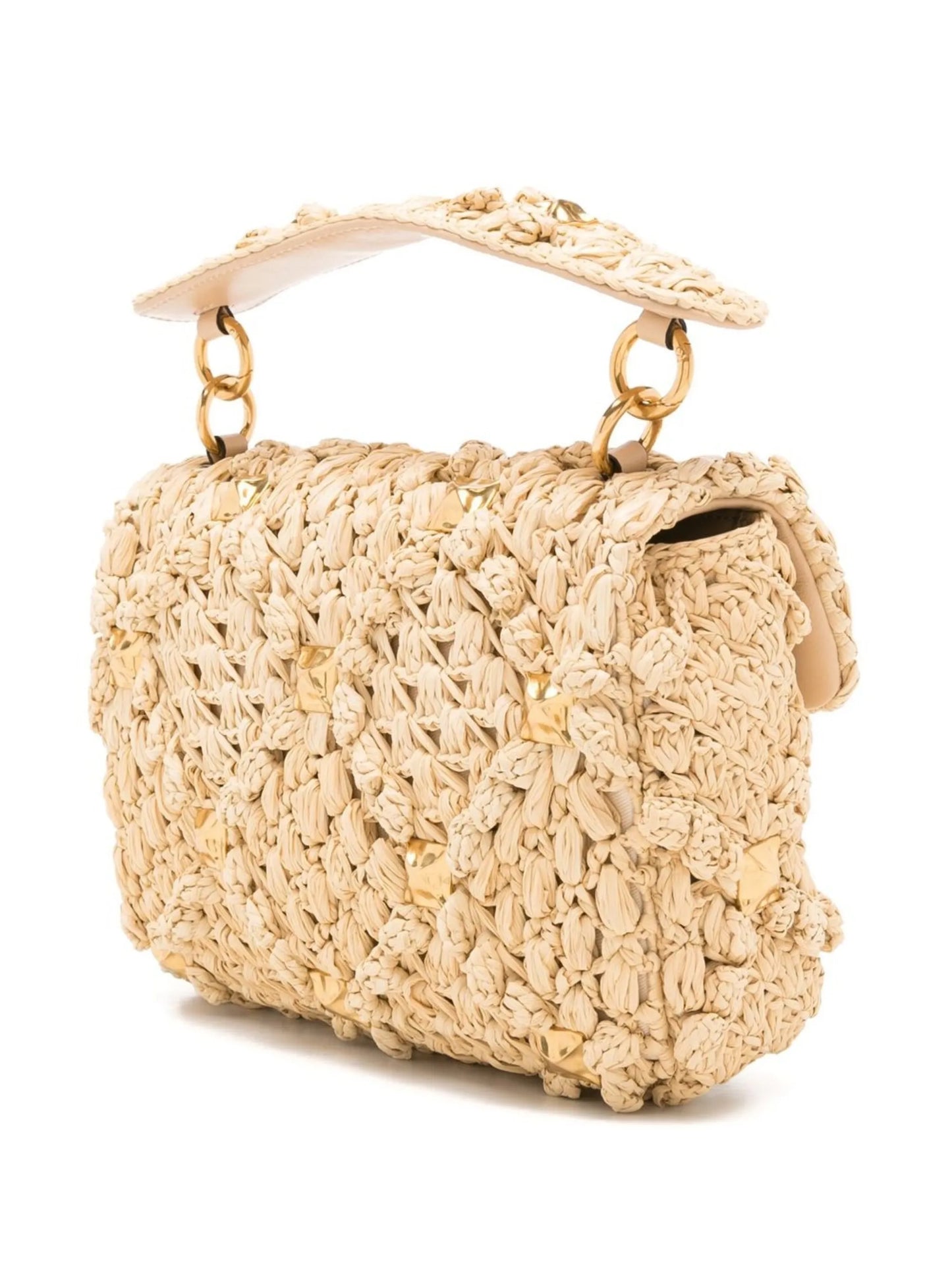 Roman Stud interwoven shoulder bag