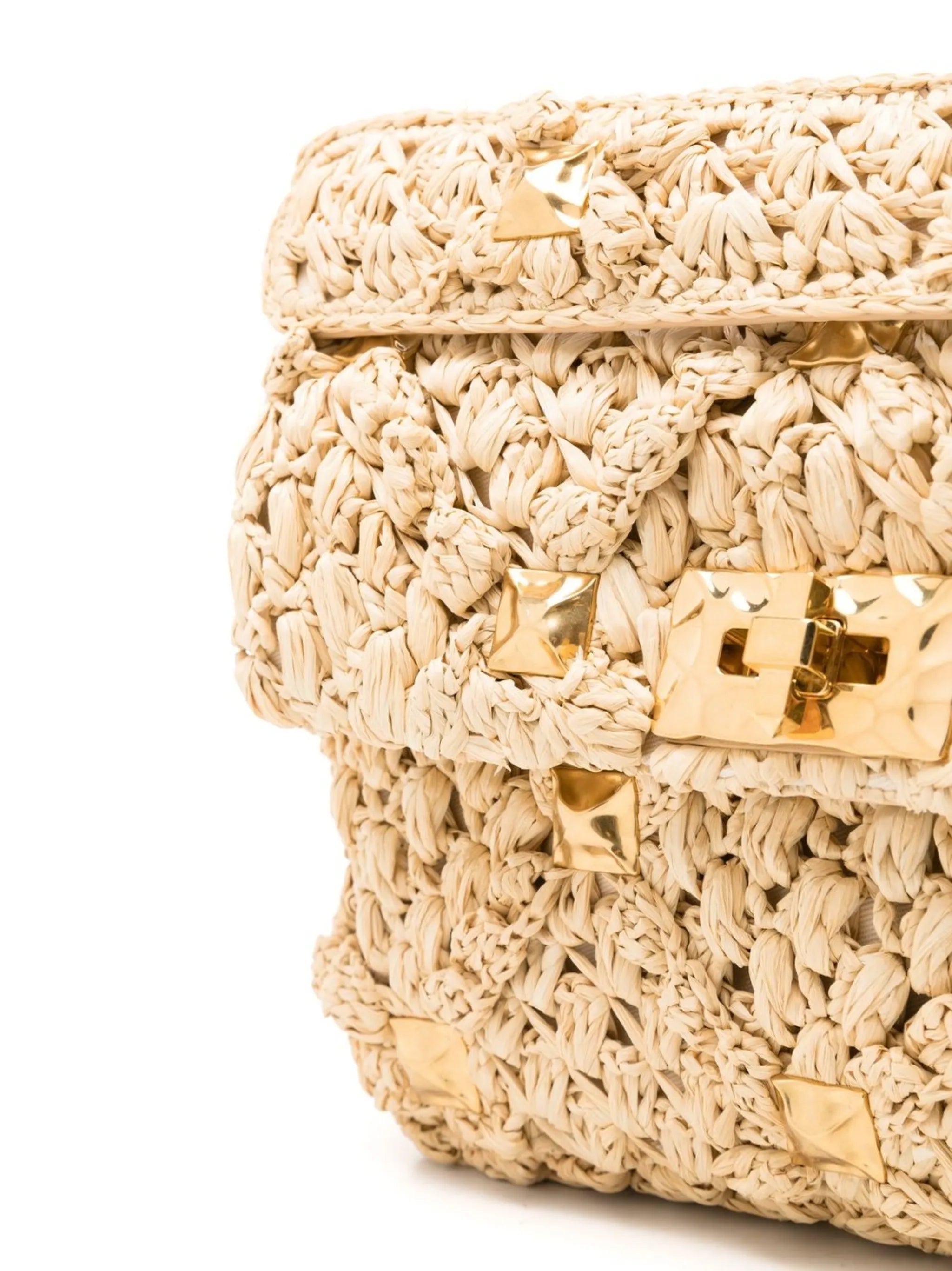 Roman Stud interwoven shoulder bag