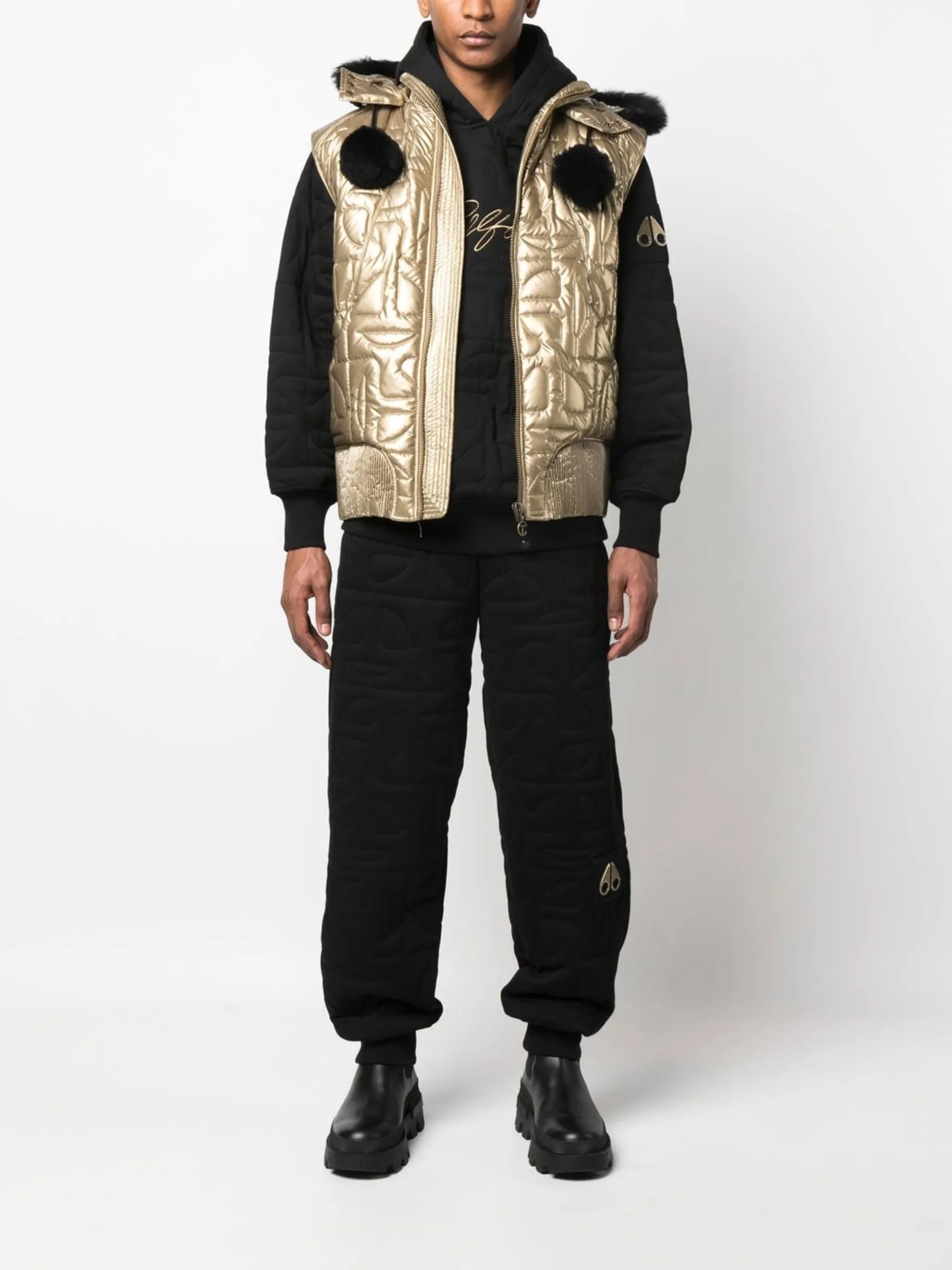 x Telfar metallic bomber waistcoat
