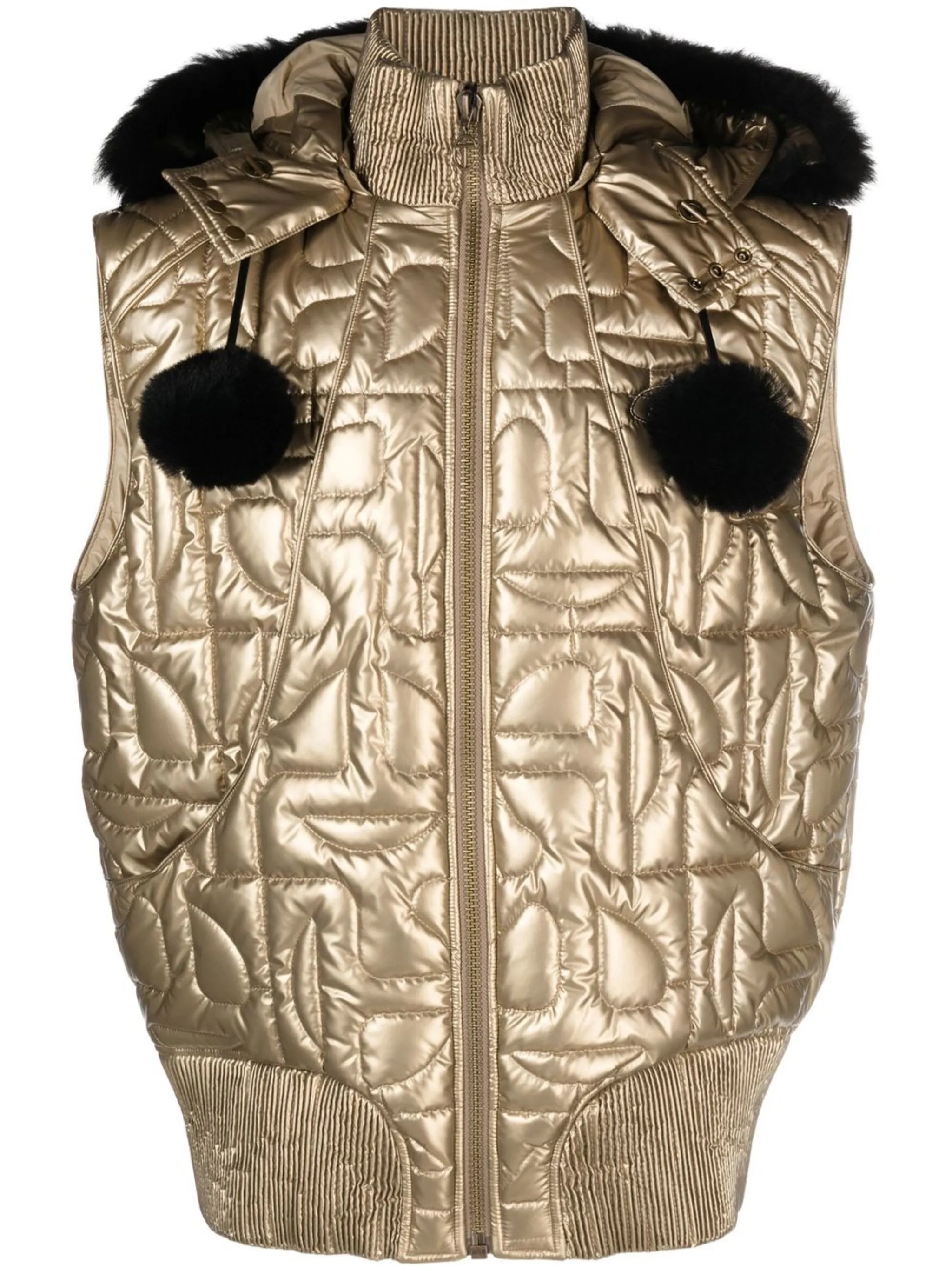 x Telfar metallic bomber waistcoat