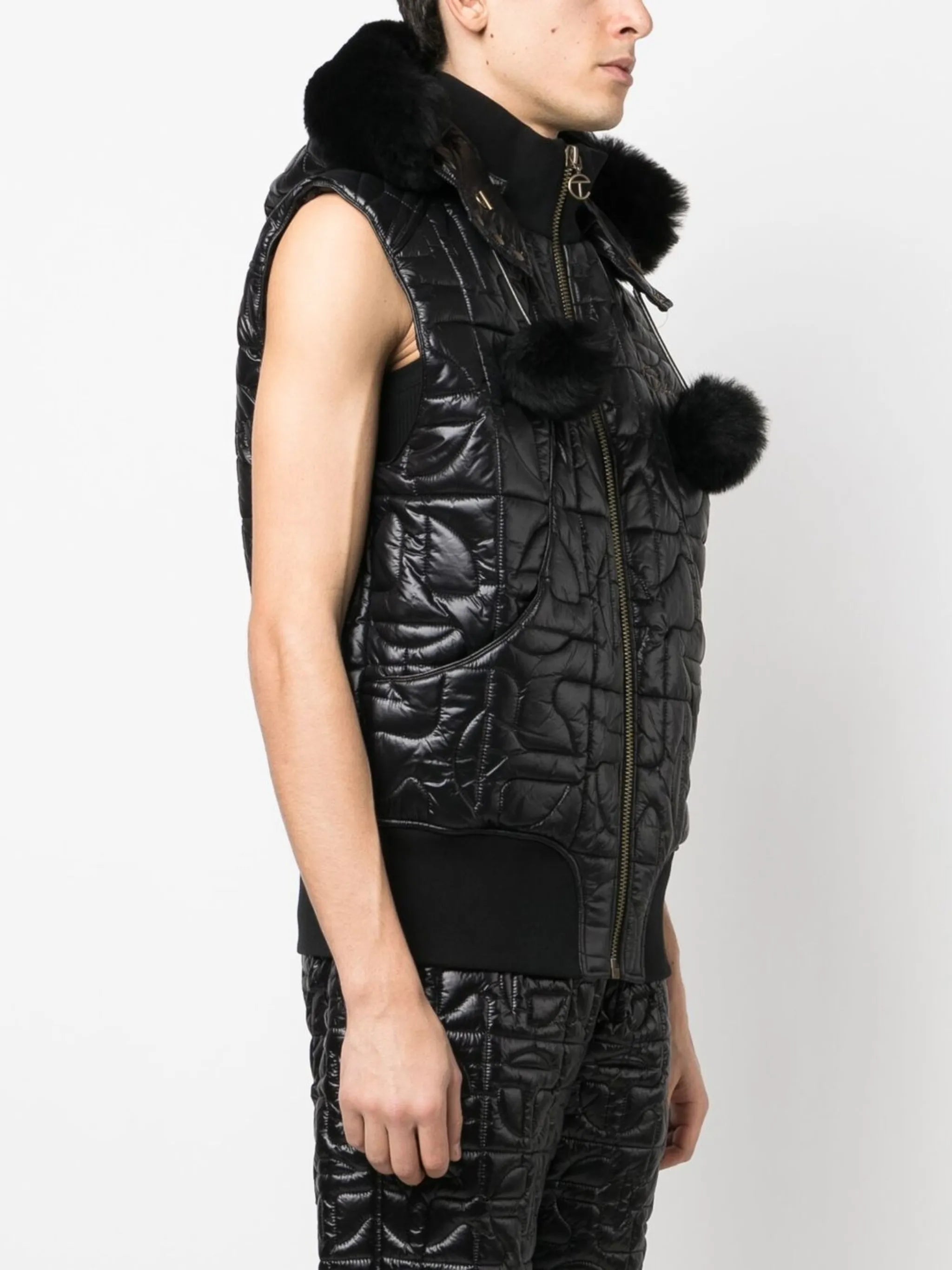 x Telfar quilted shearling gilet