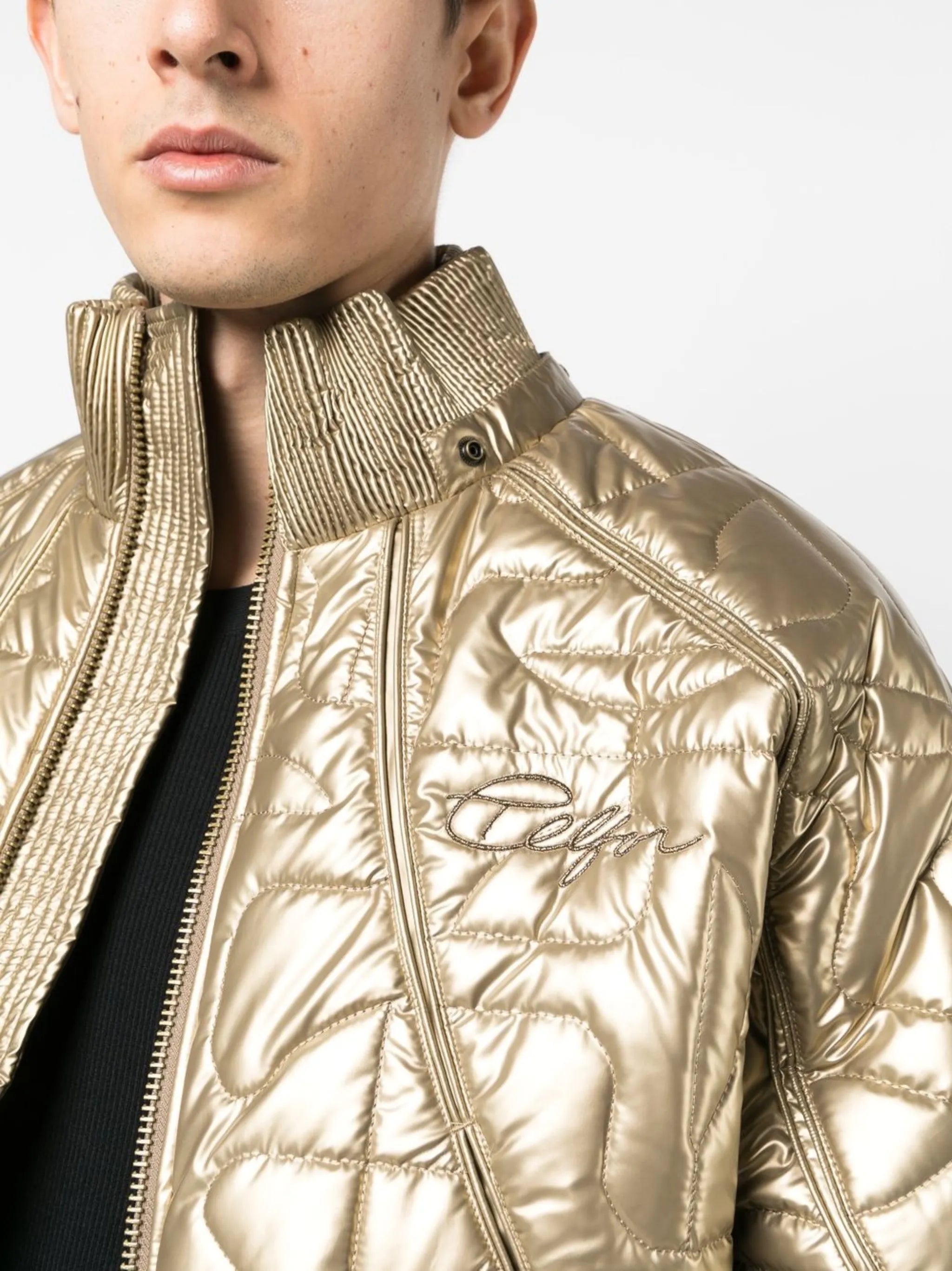 x Telfar metallic bomber jacket