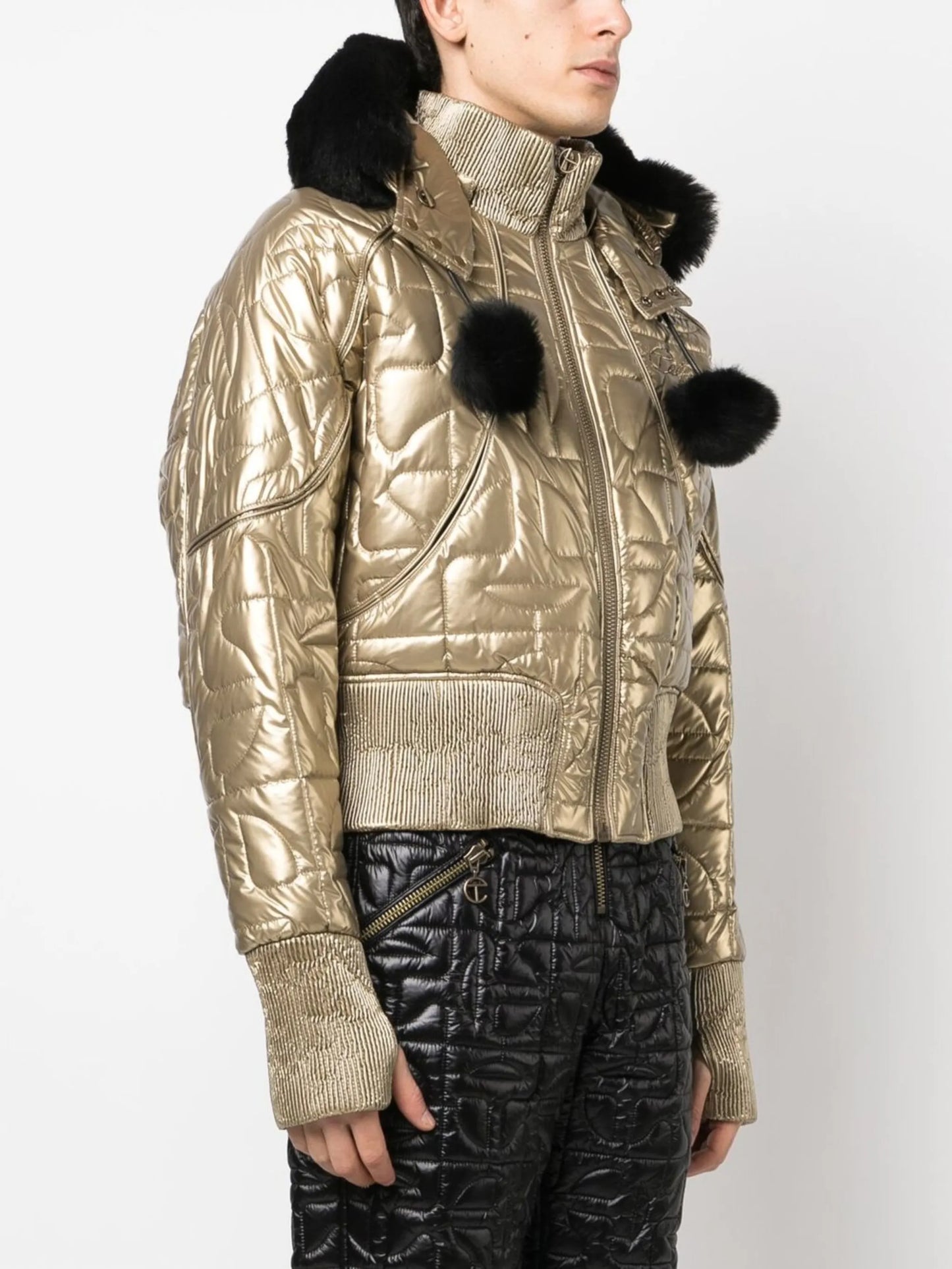 x Telfar metallic bomber jacket