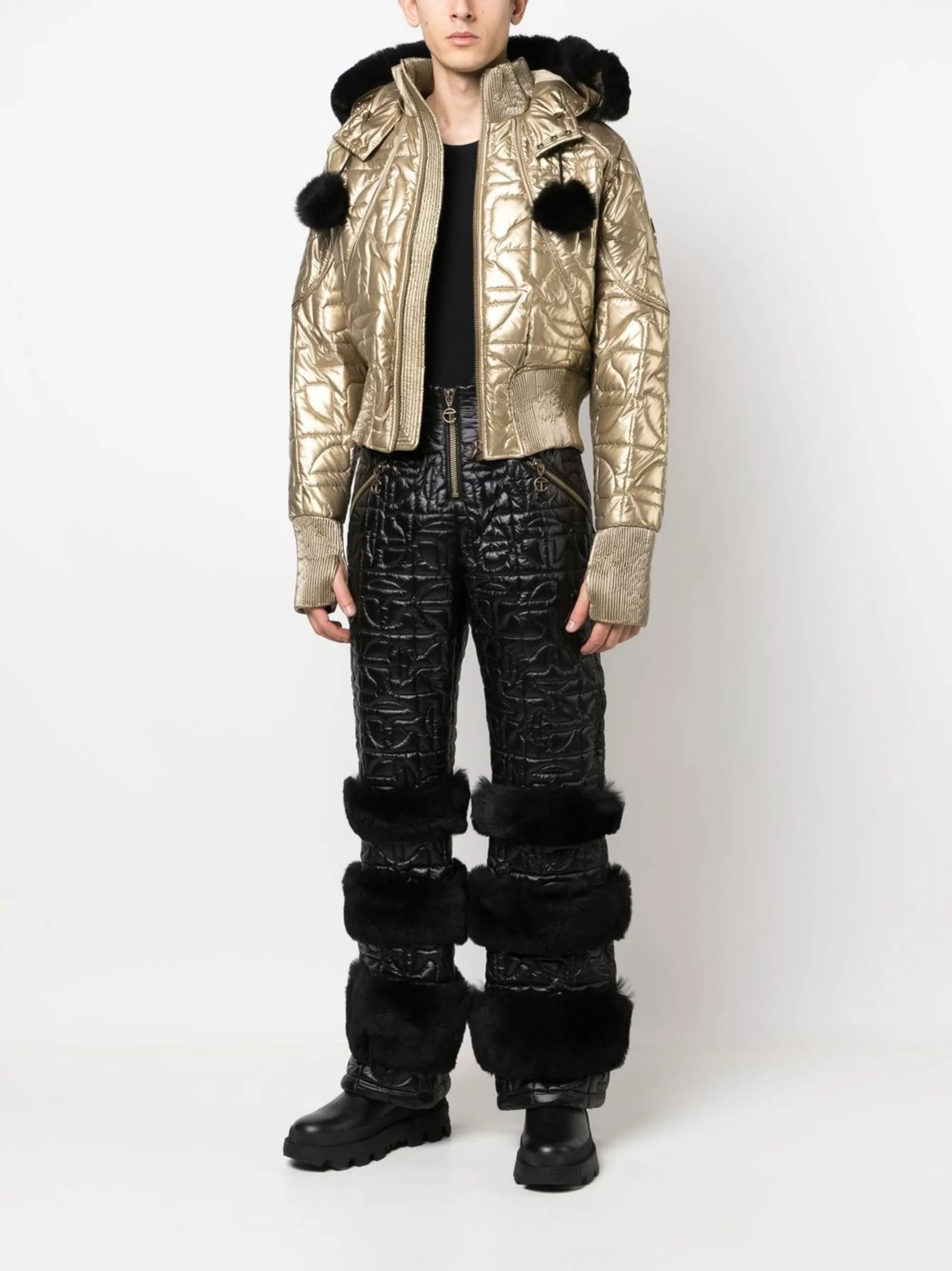 x Telfar metallic bomber jacket