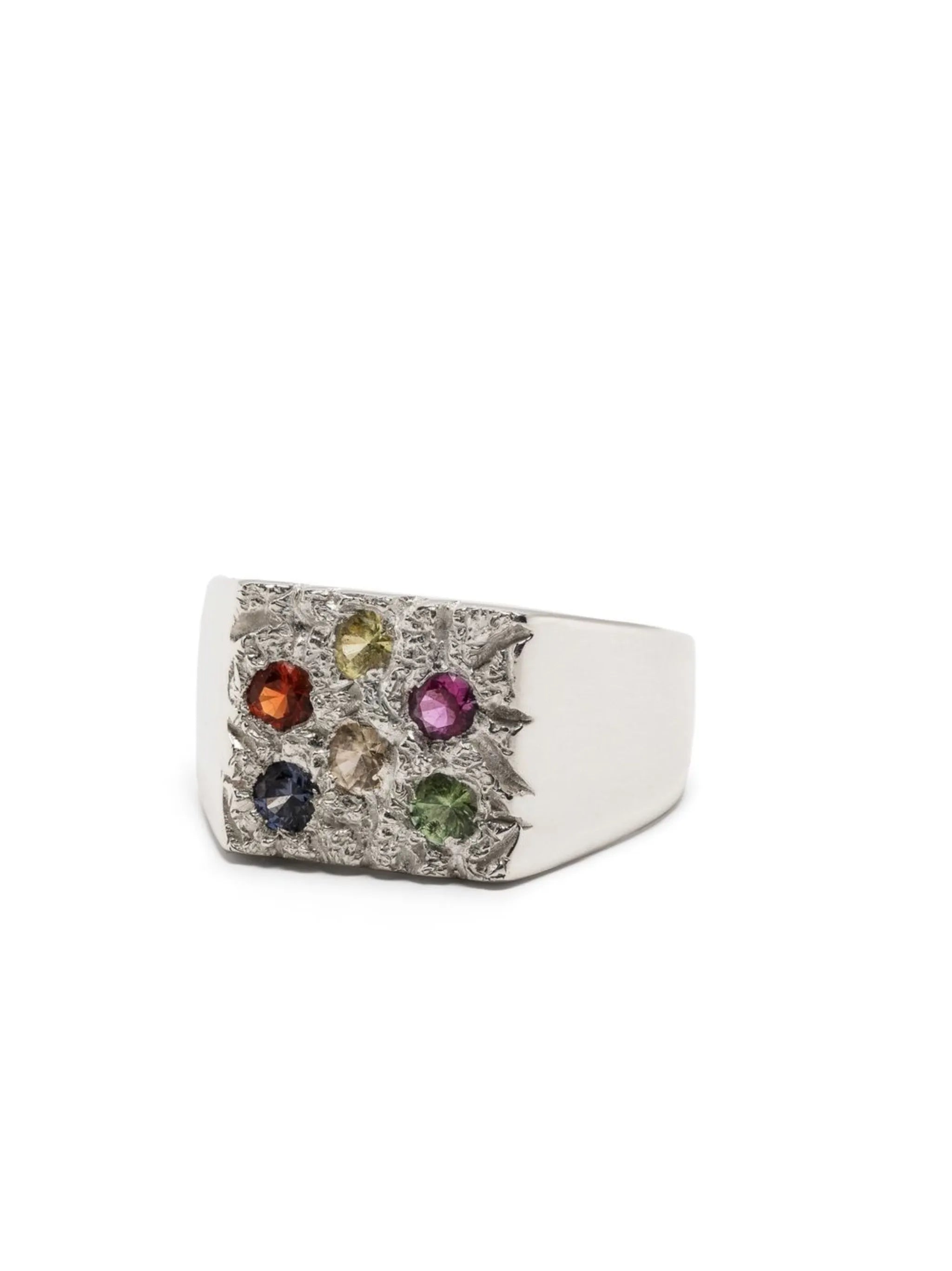 Rose Garden sapphire signet ring