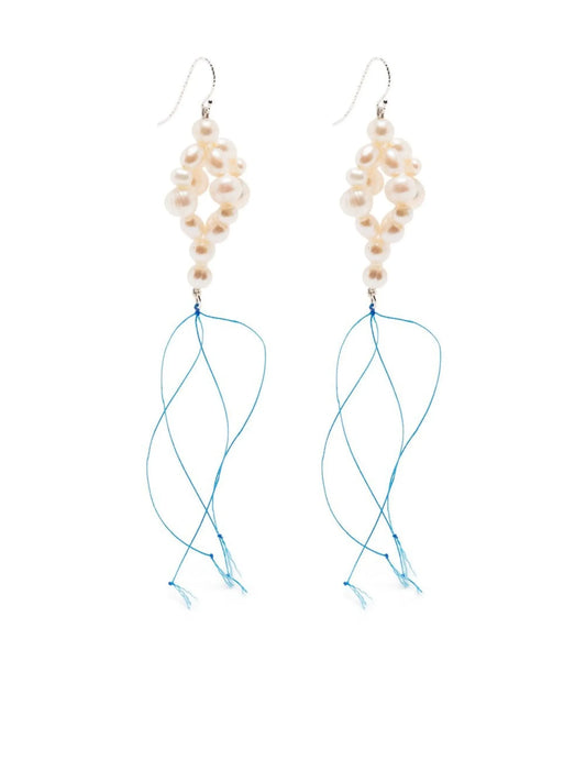 sterling silver pearl drop earrings