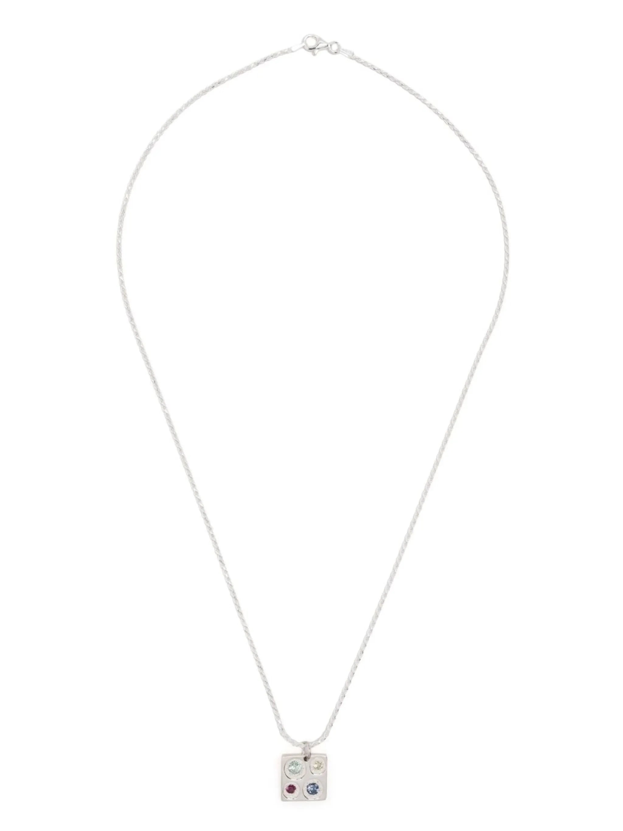 Chloroplast sapphire pendant necklace