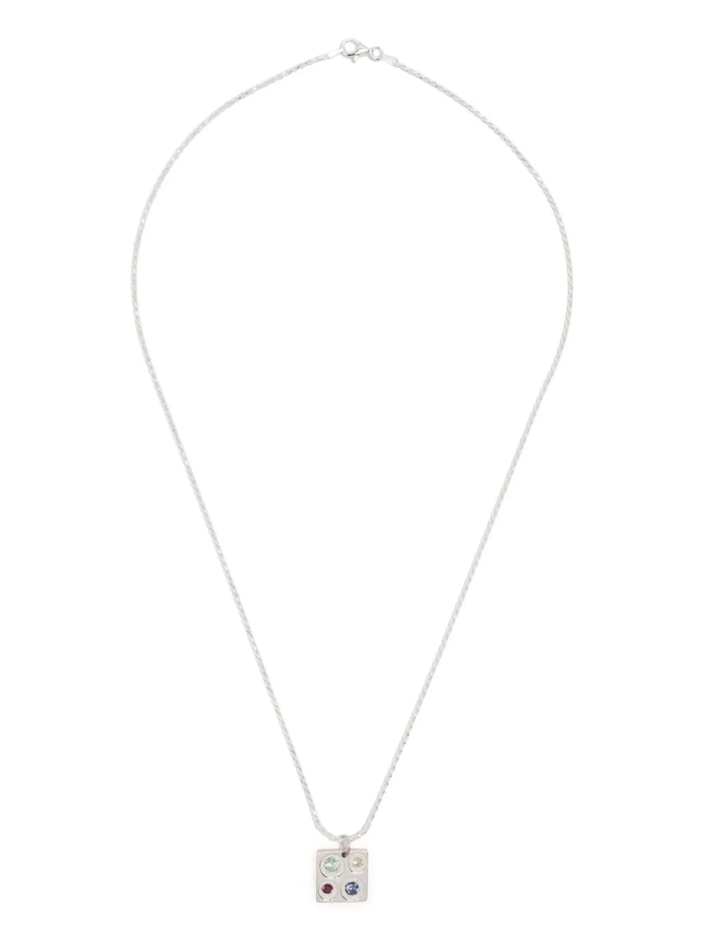 Chloroplast sapphire pendant necklace